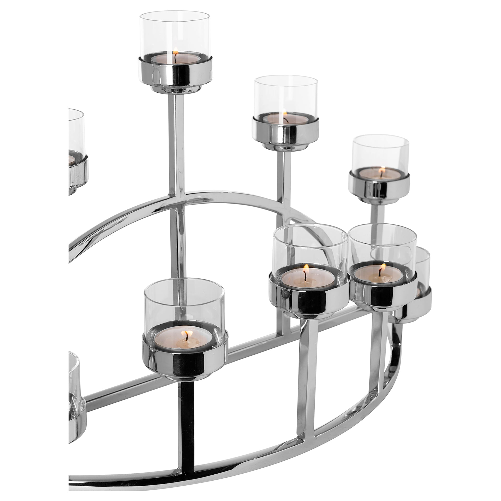 DOMIAN Leuchter silberfarben