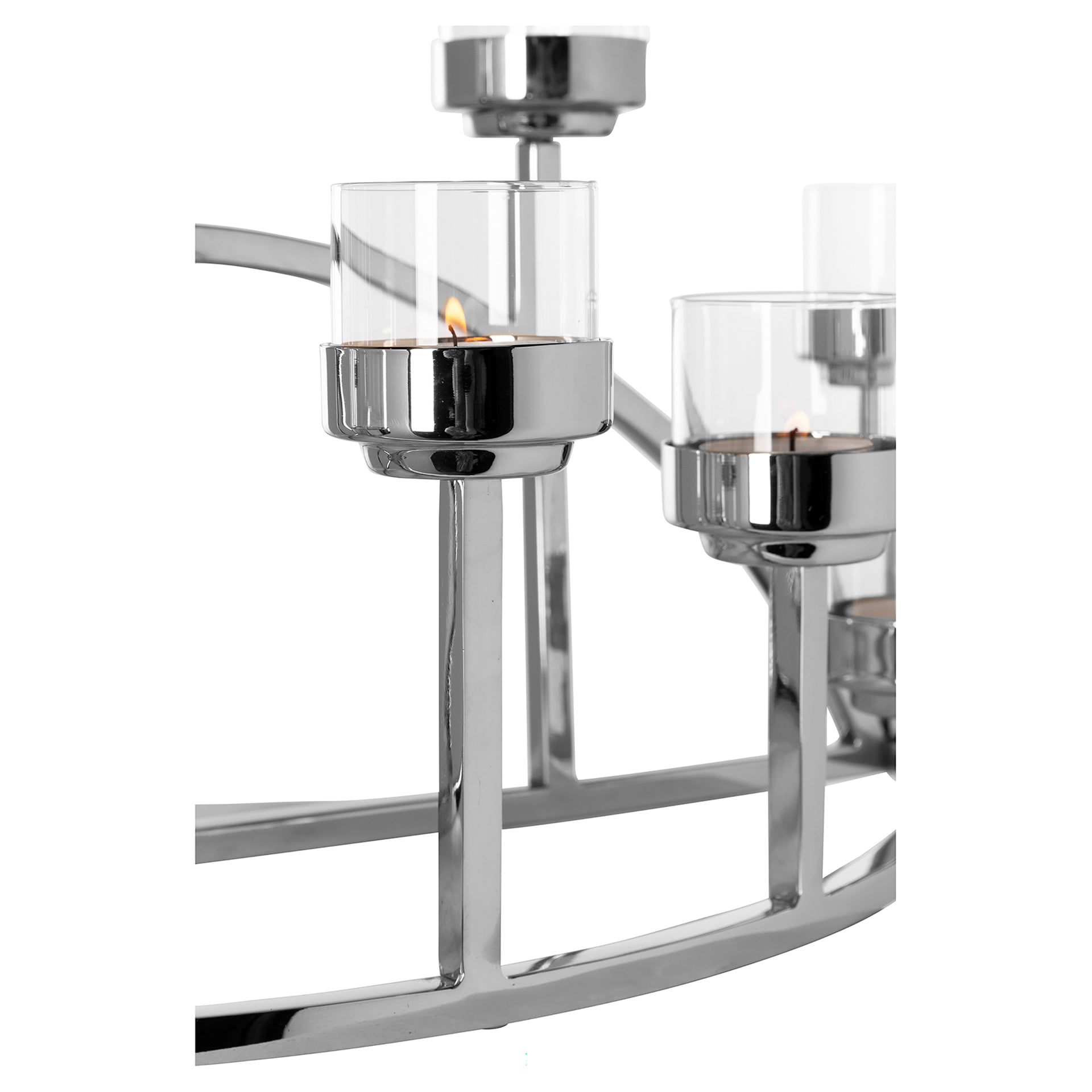 DOMIAN Leuchter silberfarben