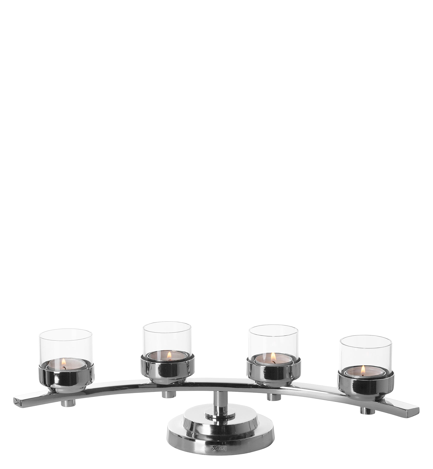 DUNJA Leuchter, 4-flammig silberfarben