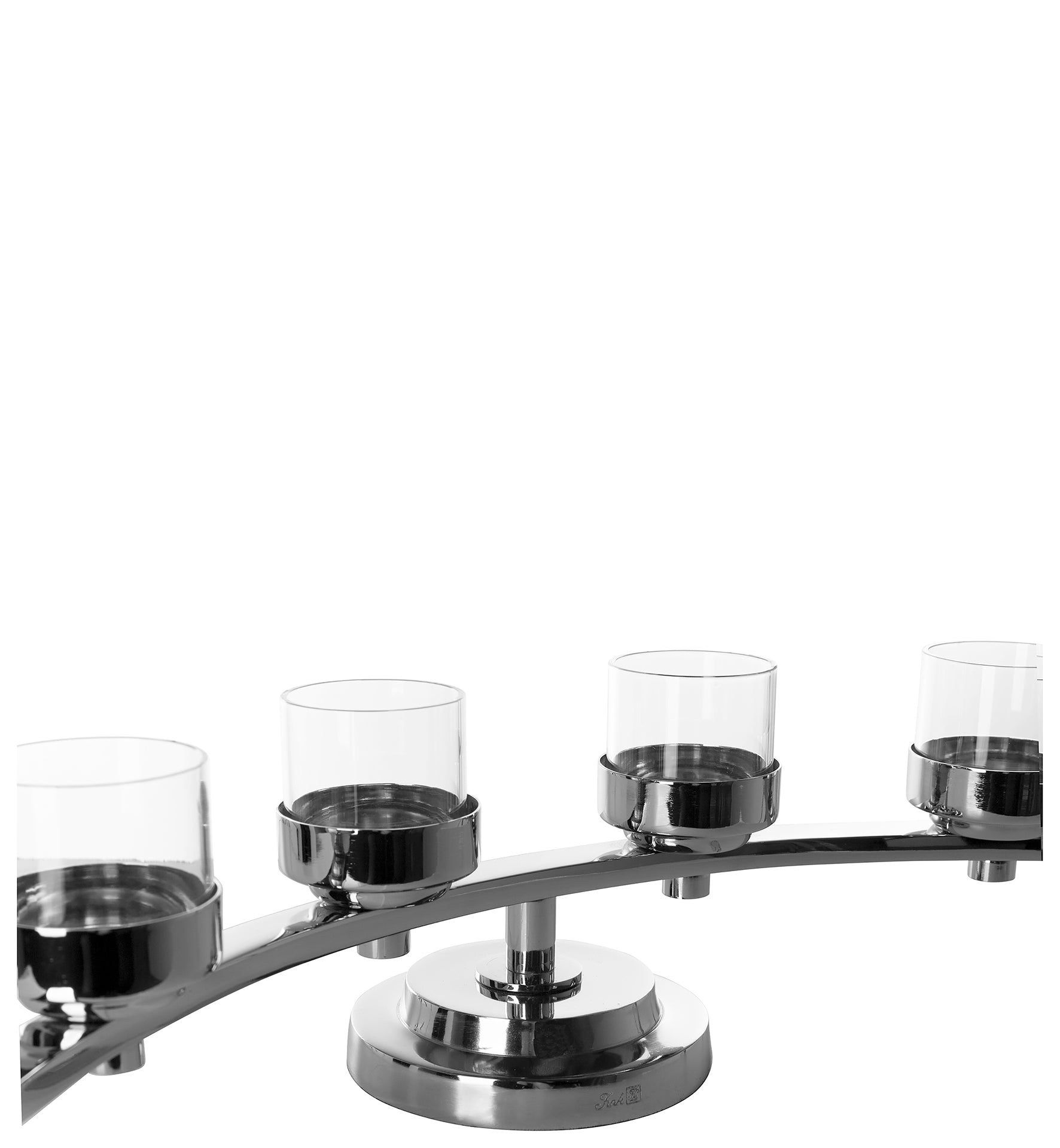 DUNJA Leuchter, 4-flammig silberfarben