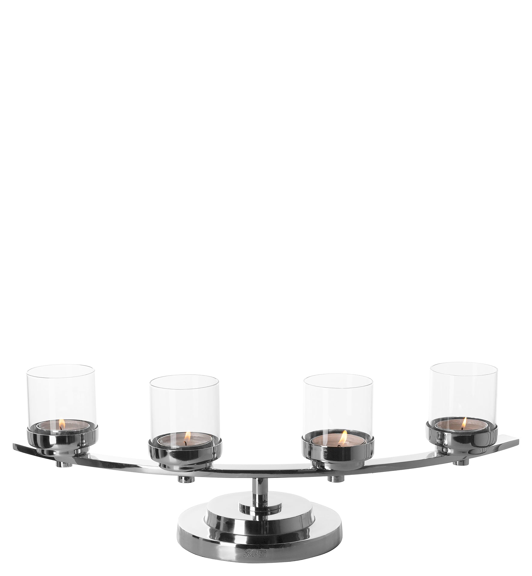 DUNJA Leuchter, 4-flammig silberfarben