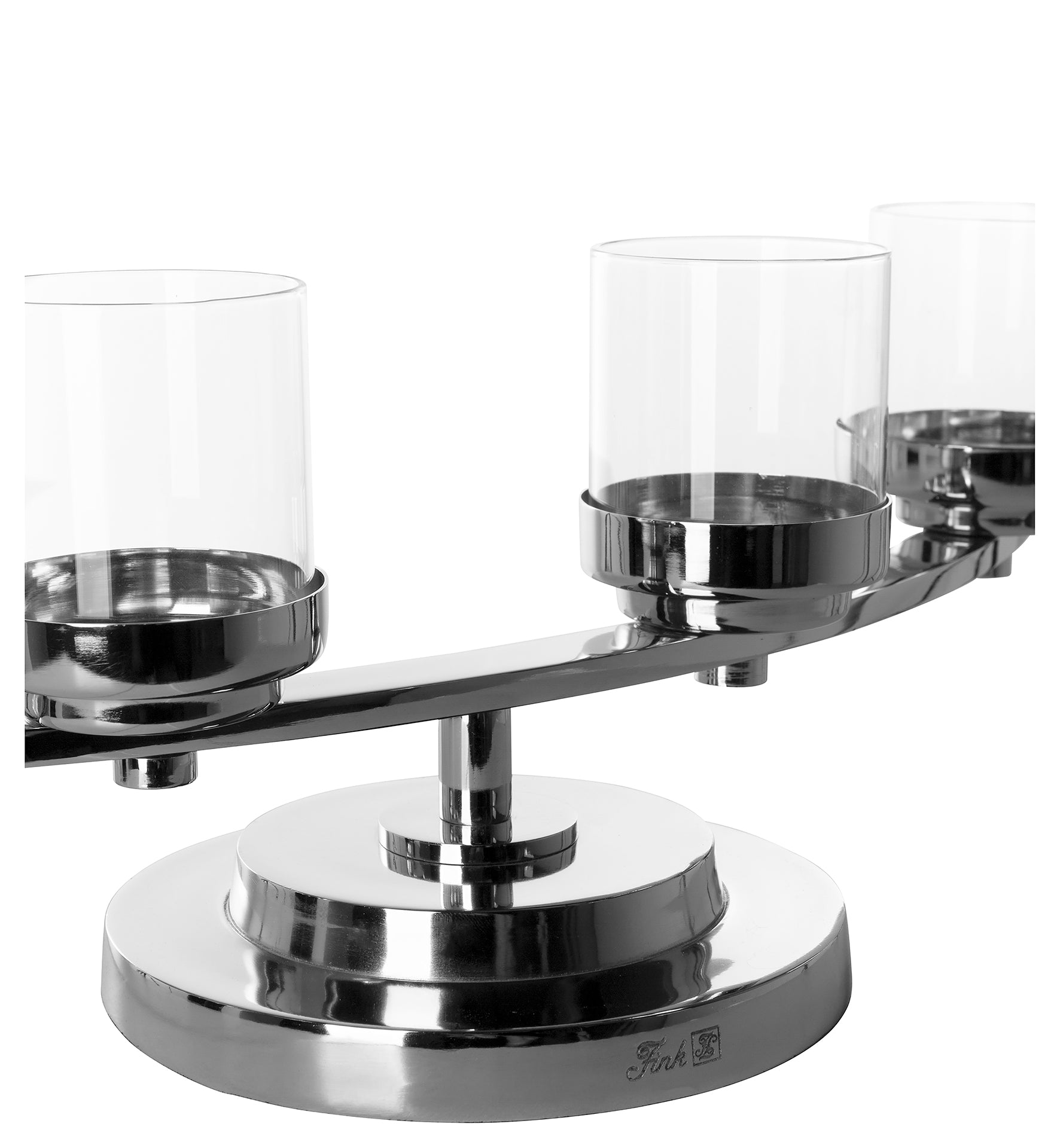 DUNJA Leuchter, 4-flammig silberfarben