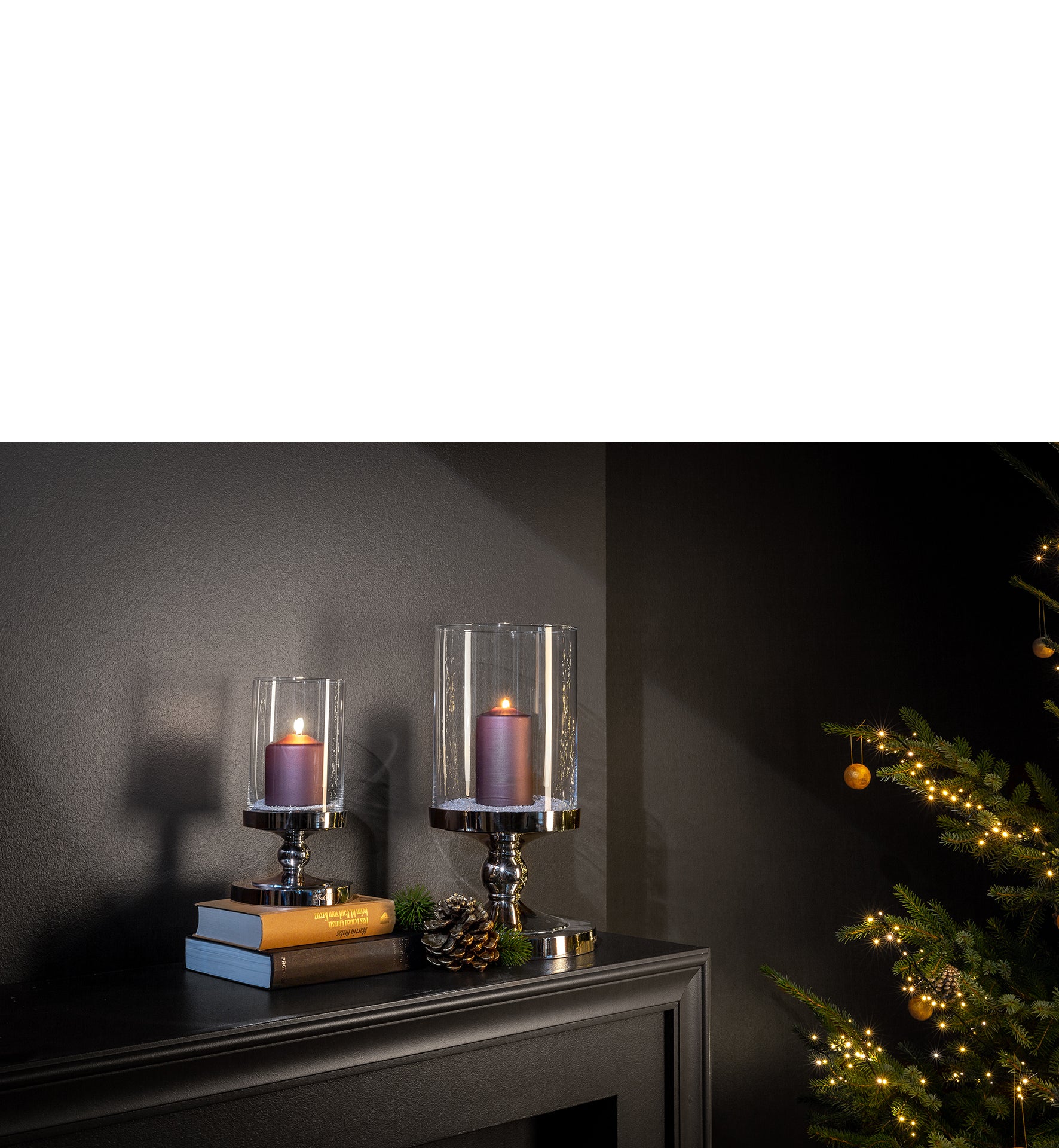 LAMONTE Leuchter silberfarben