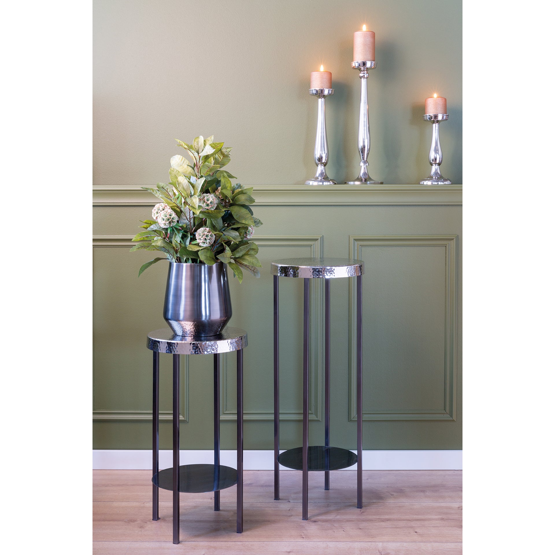 MAGENTA Leuchter silberfarben