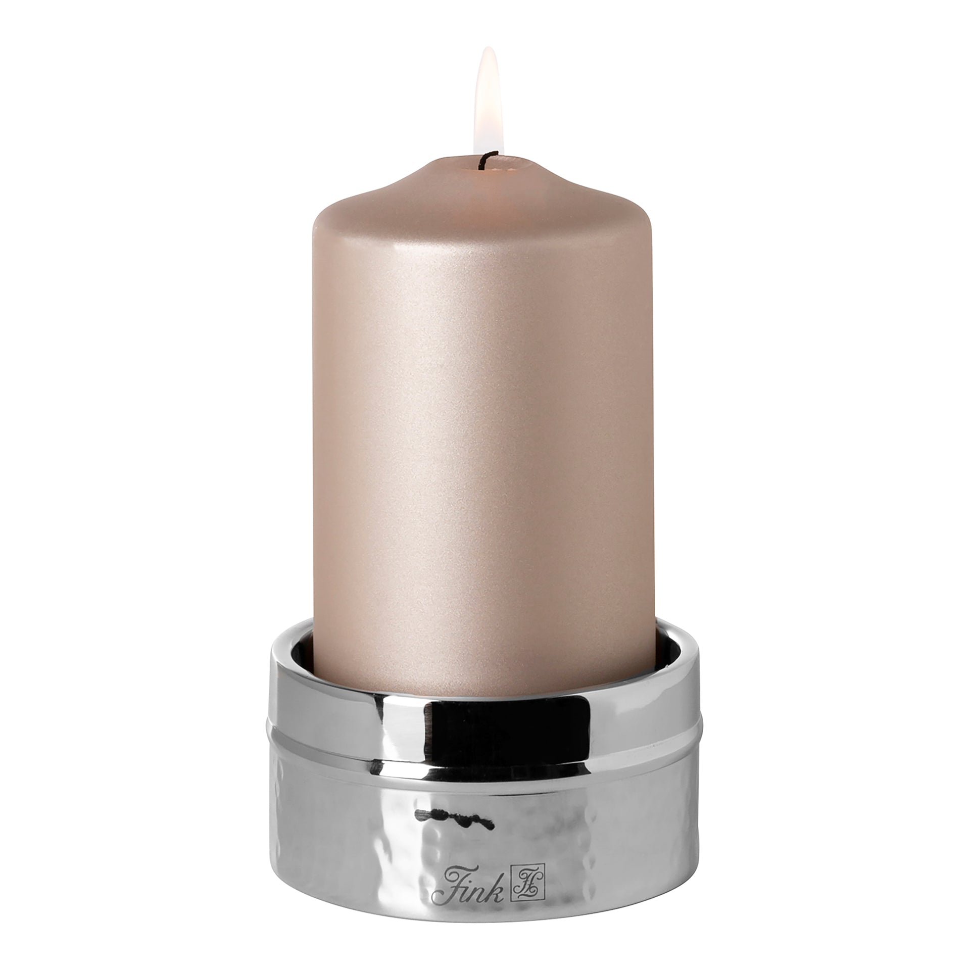 NASSAU Stumpenkerzenhalter silberfarben