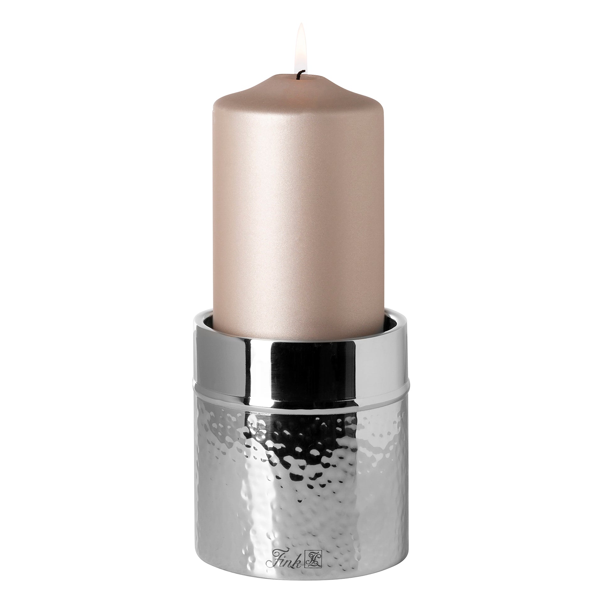 NASSAU Stumpenkerzenhalter silberfarben