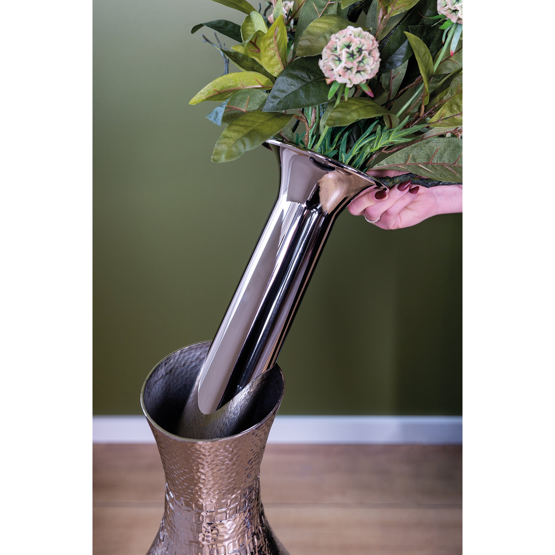 CARUS Bodenleuchter silber