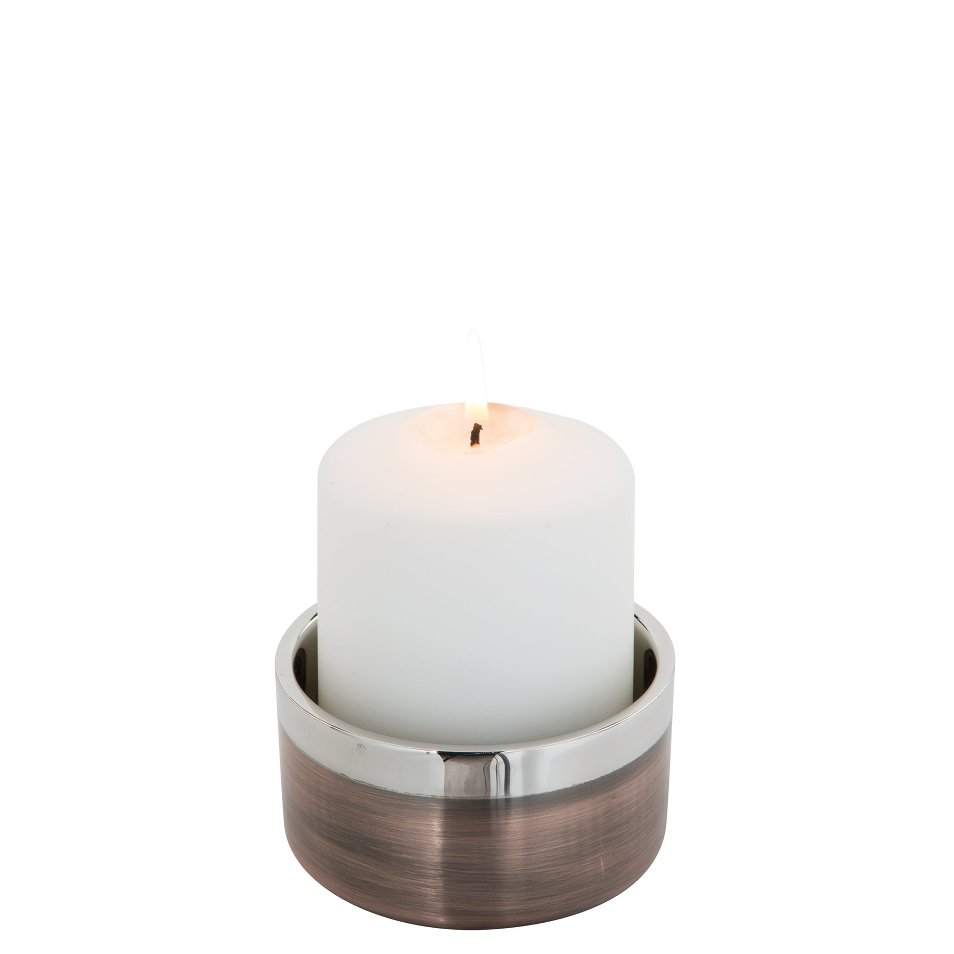 VITO Stumpenkerzenhalter bronze