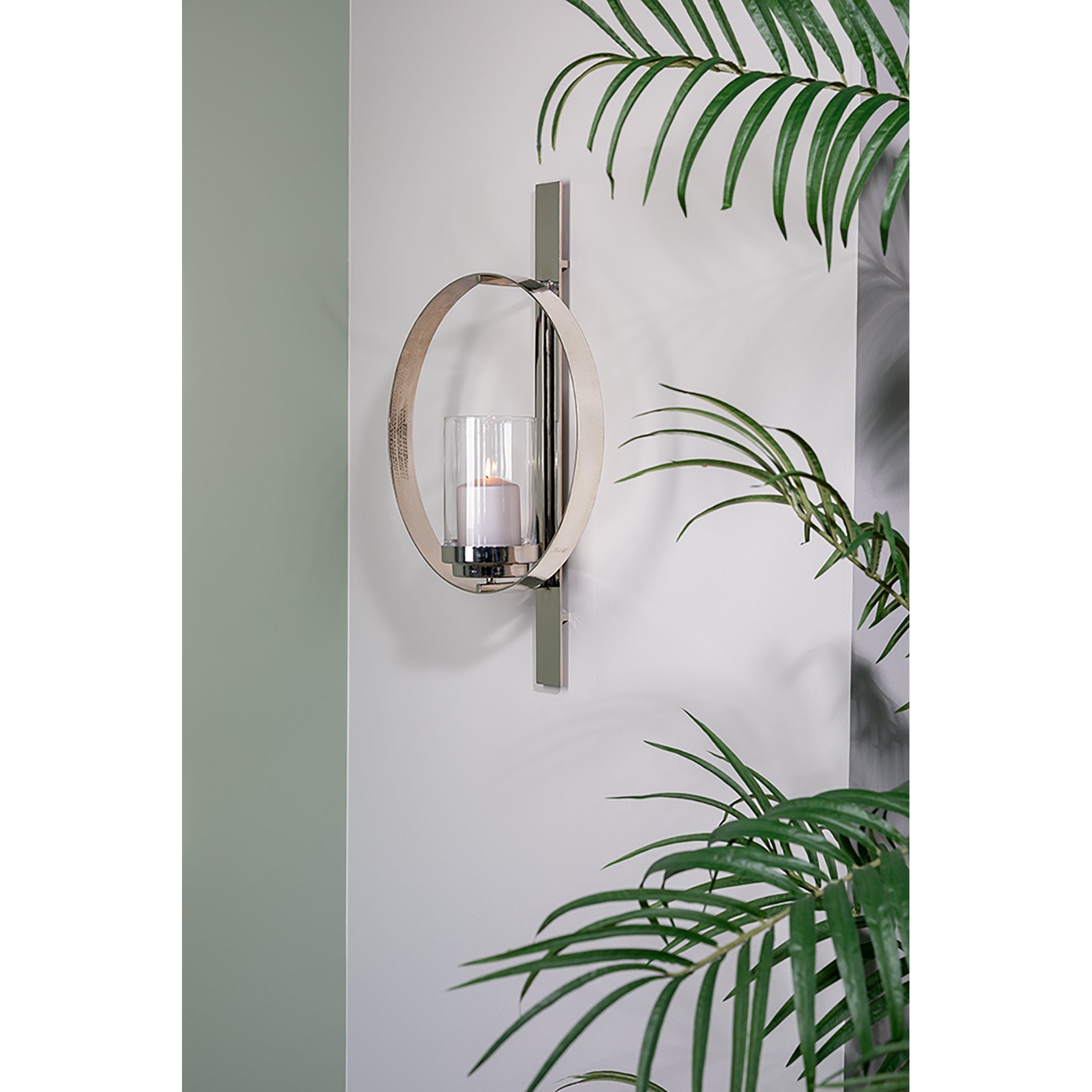 CLARION Wandleuchter silberfarben