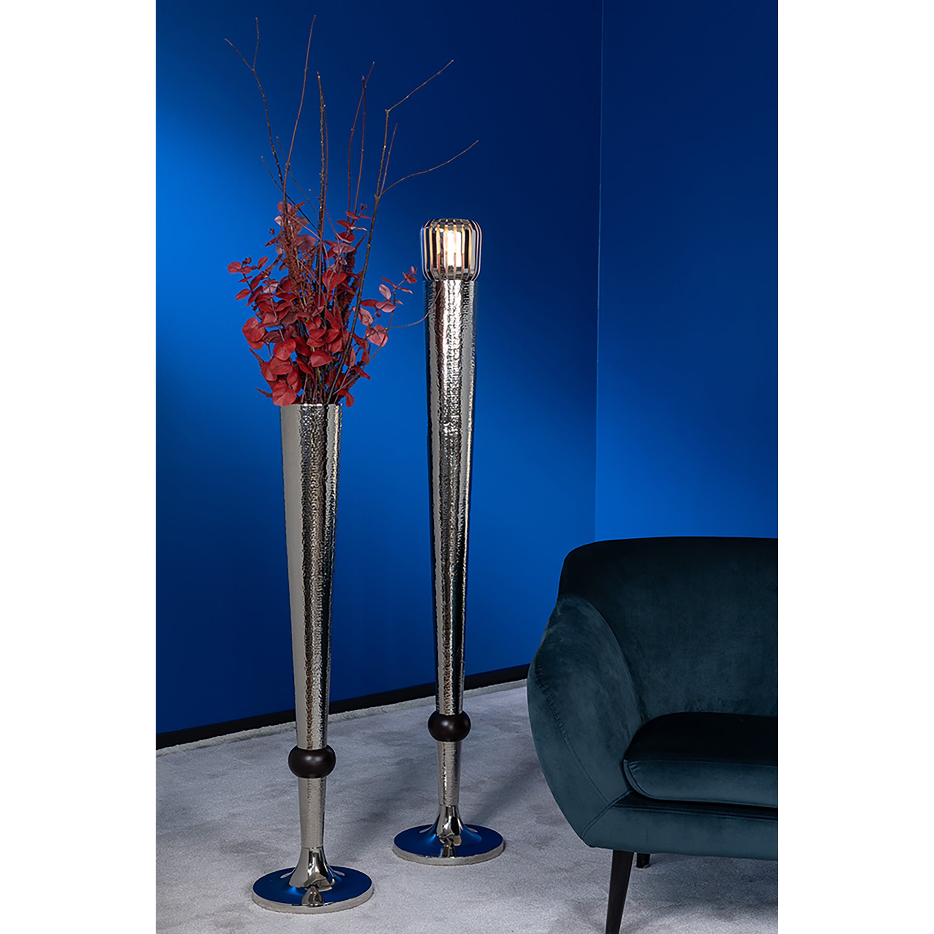 MARNI Bodenleuchter silberfarben