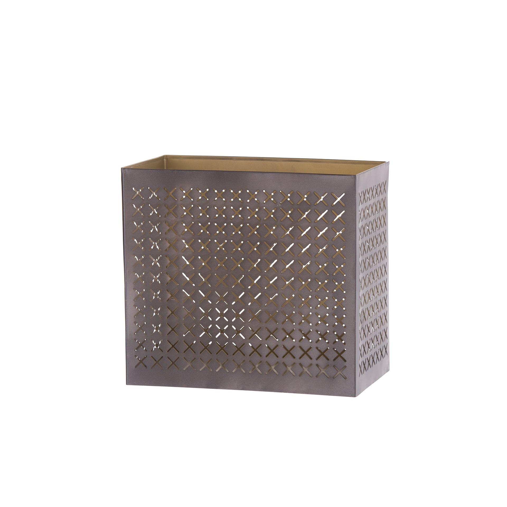 ALESTO Windlicht ohne Glas grau