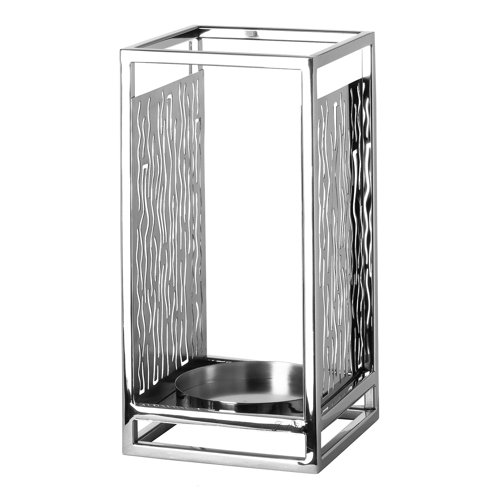 EZ-NICOSA Windlicht ohne Glas silberfarben