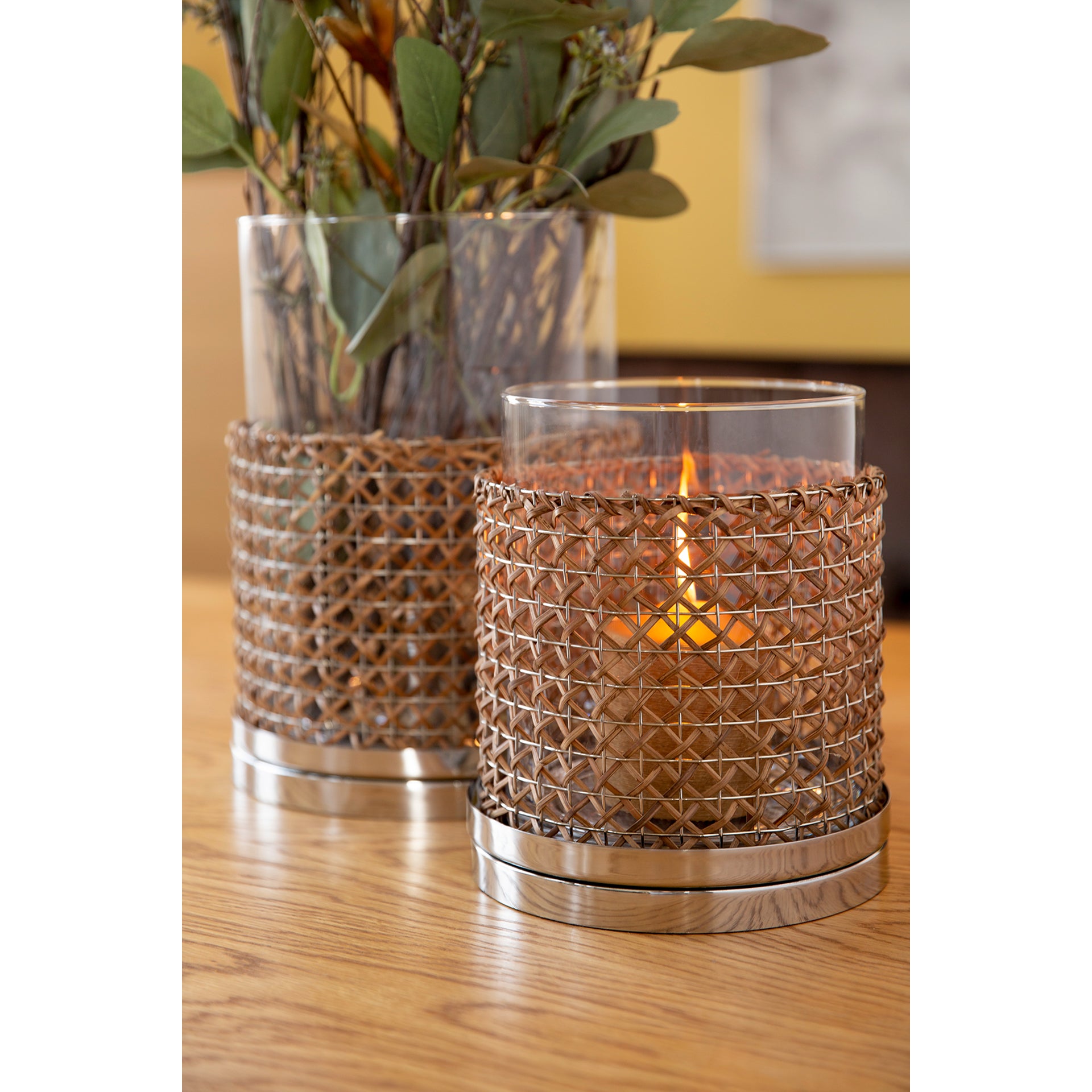 ADRIA Windlicht mit Glas natur