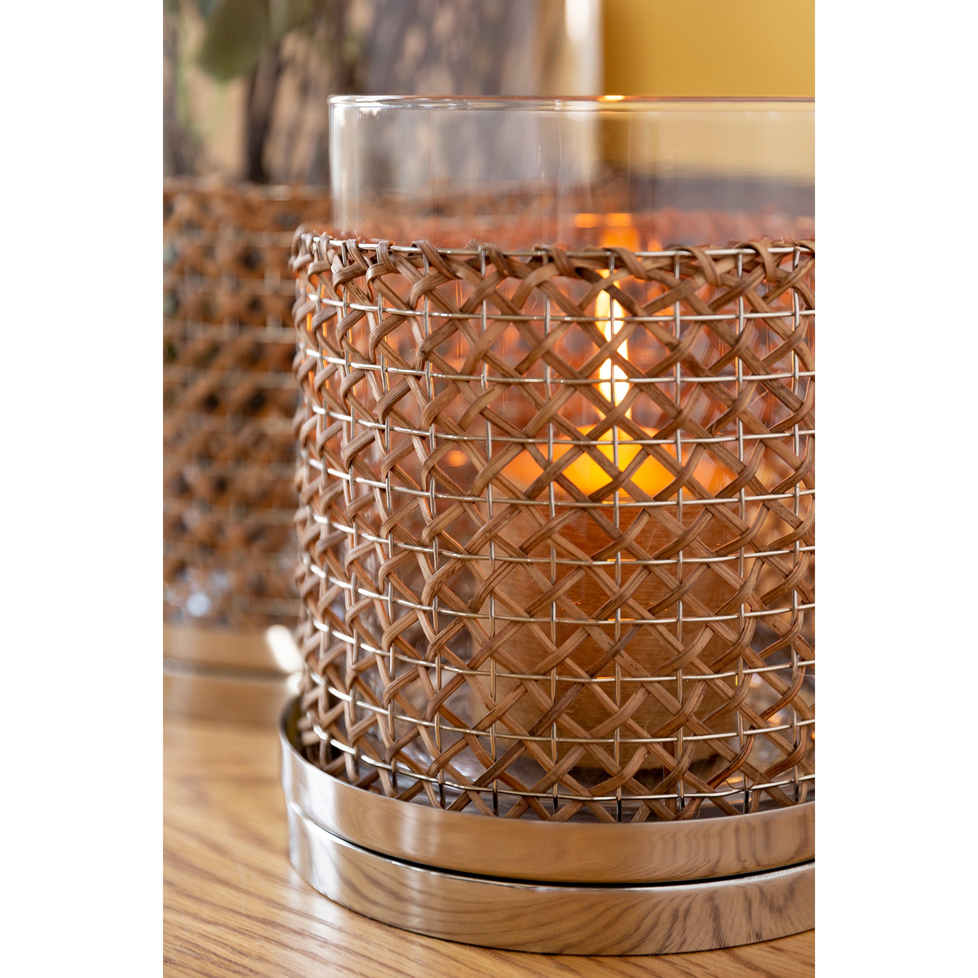 ADRIA Windlicht mit Glas natur