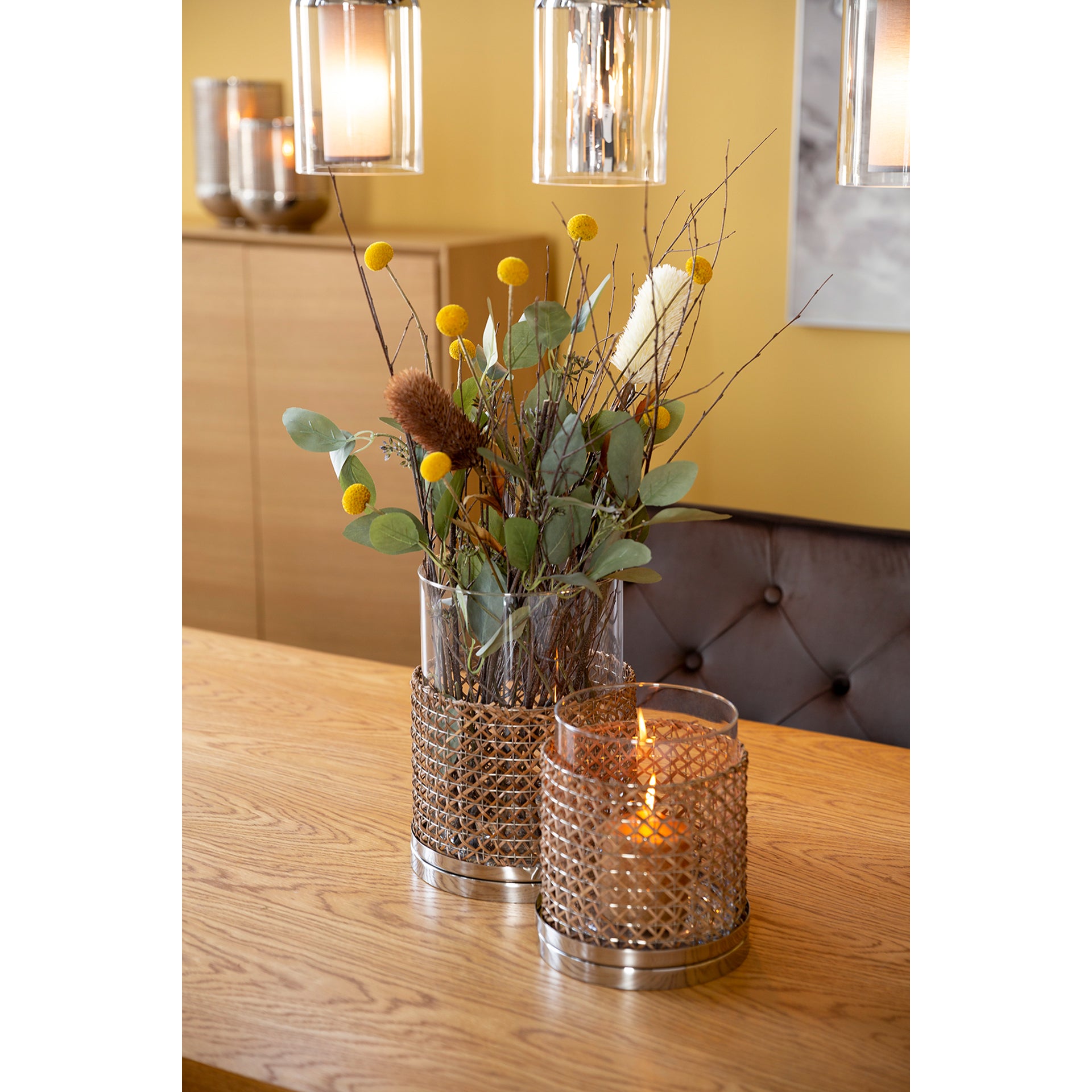 ADRIA Windlicht mit Glas natur