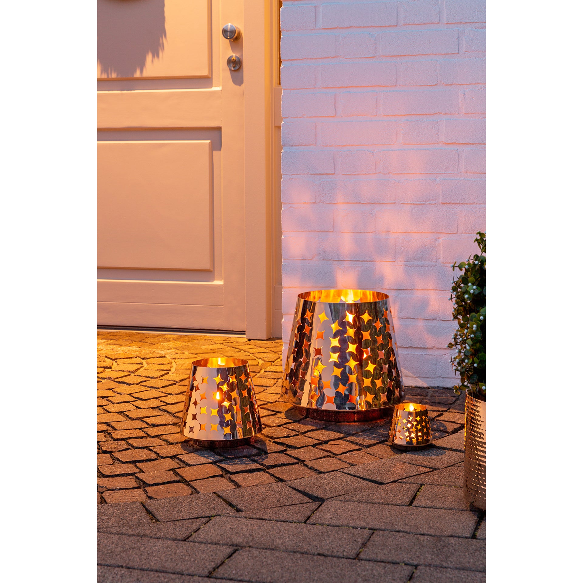 LUMA Windlicht silber