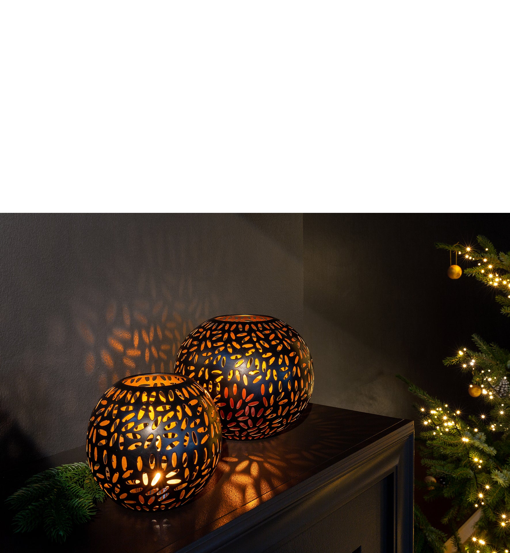 DARIA Windlicht schwarz