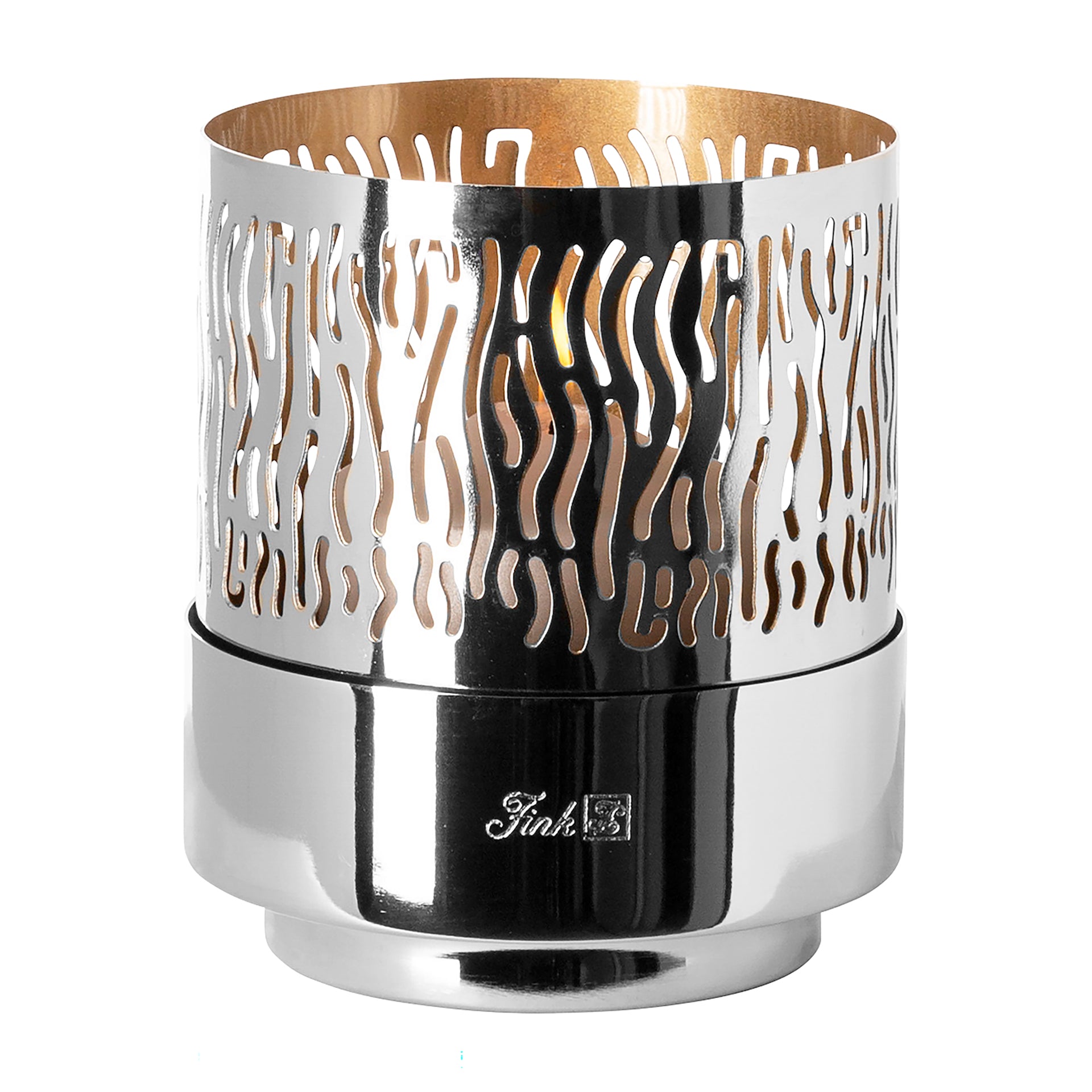 MARIAN Windlicht ohne Glas silberfarben