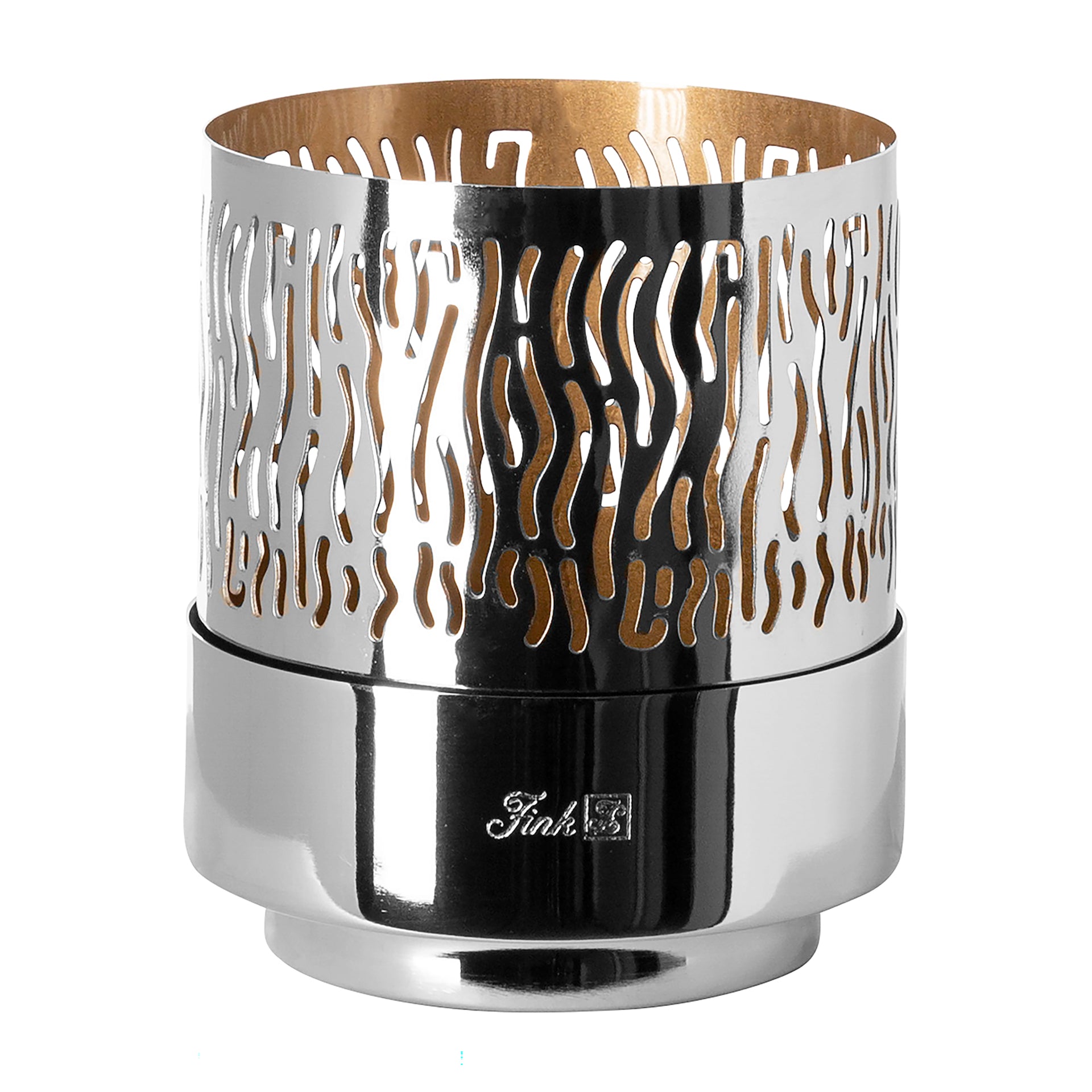 MARIAN Windlicht ohne Glas silberfarben