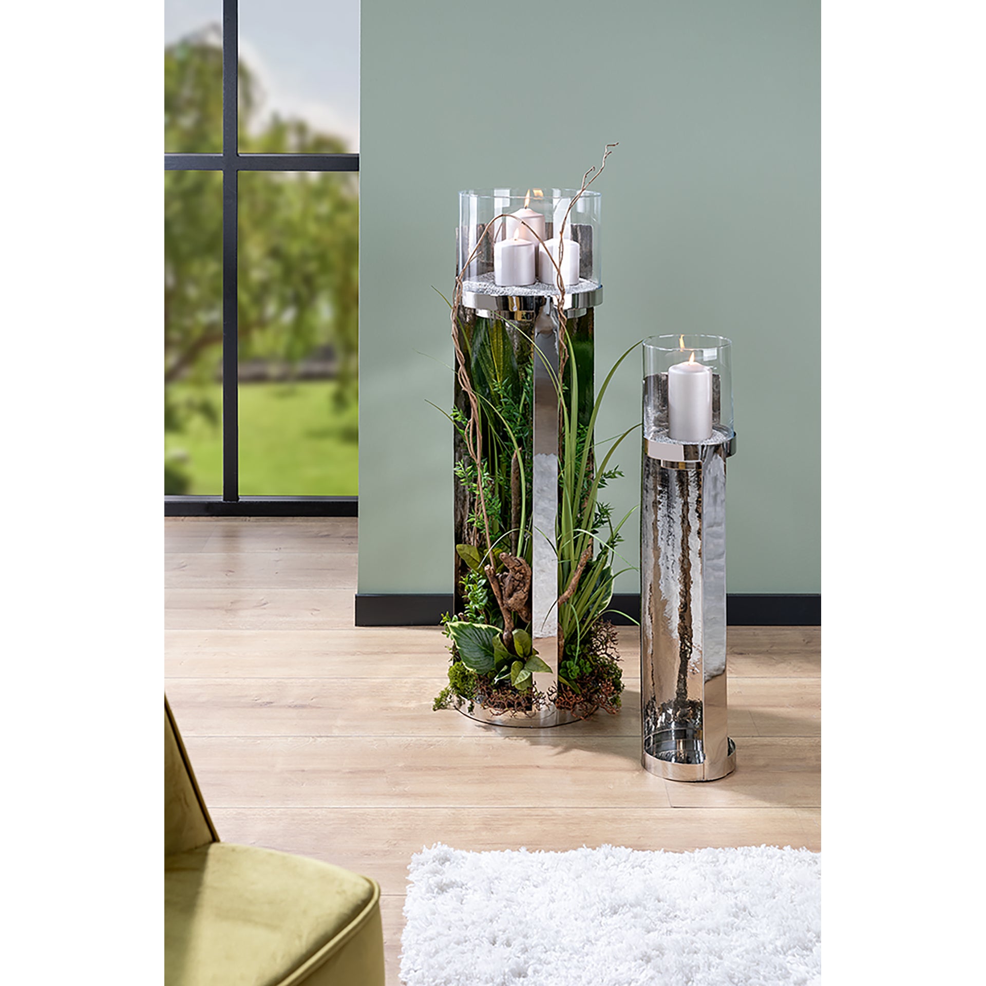 MANIAC Säule silberfarben