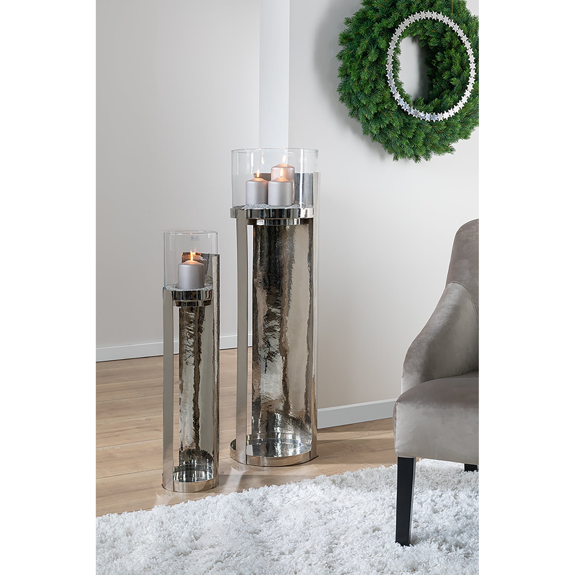 MANIAC Säule silberfarben