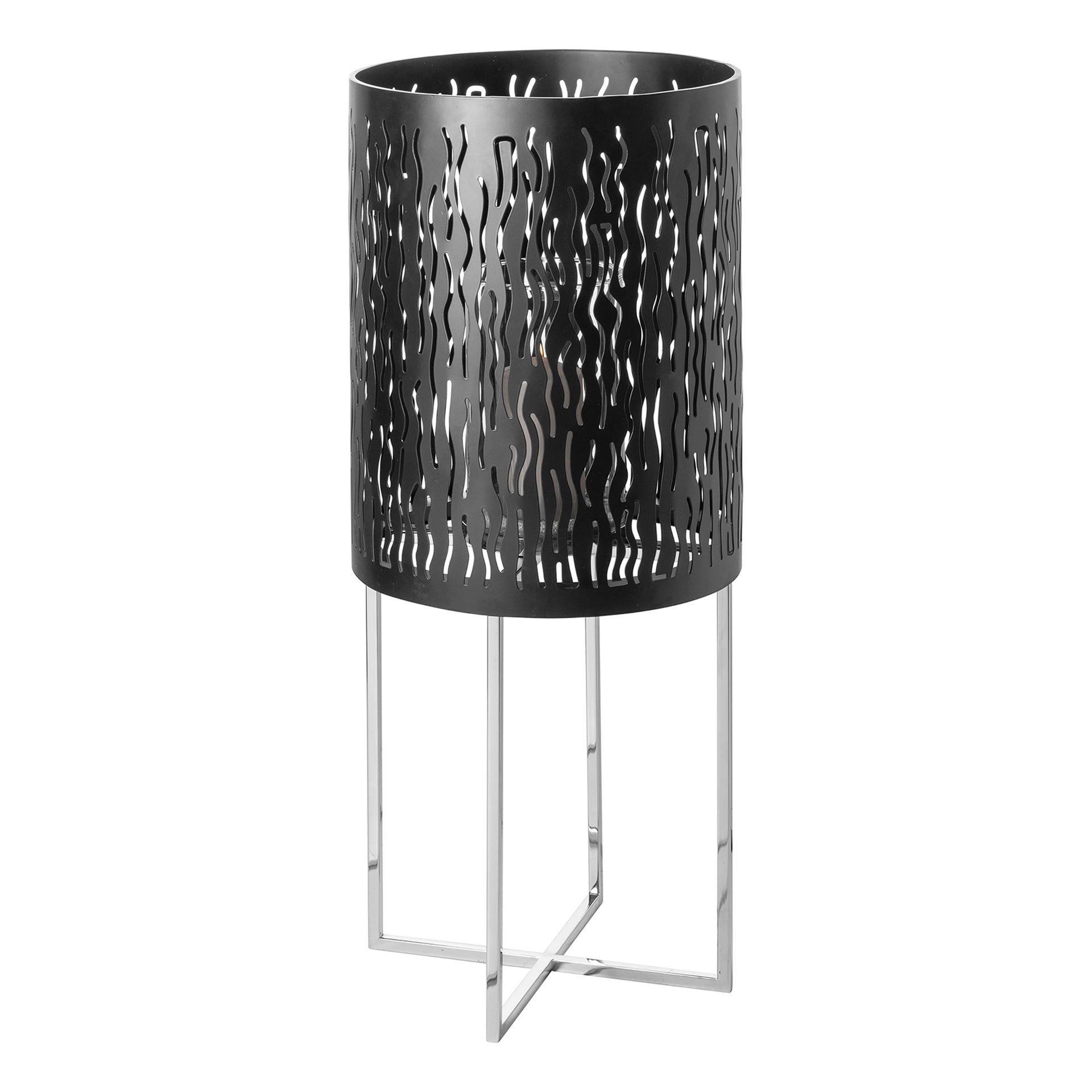 BACCUS Windlicht silberfarben