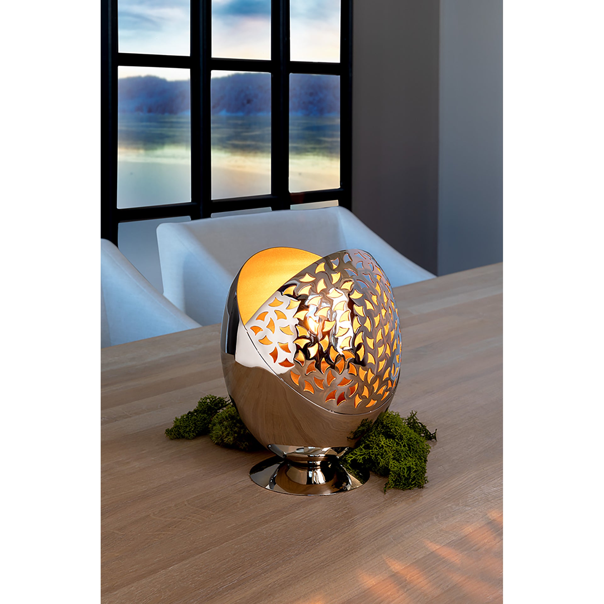 PURIA Windlicht ohne Glas goldfarben