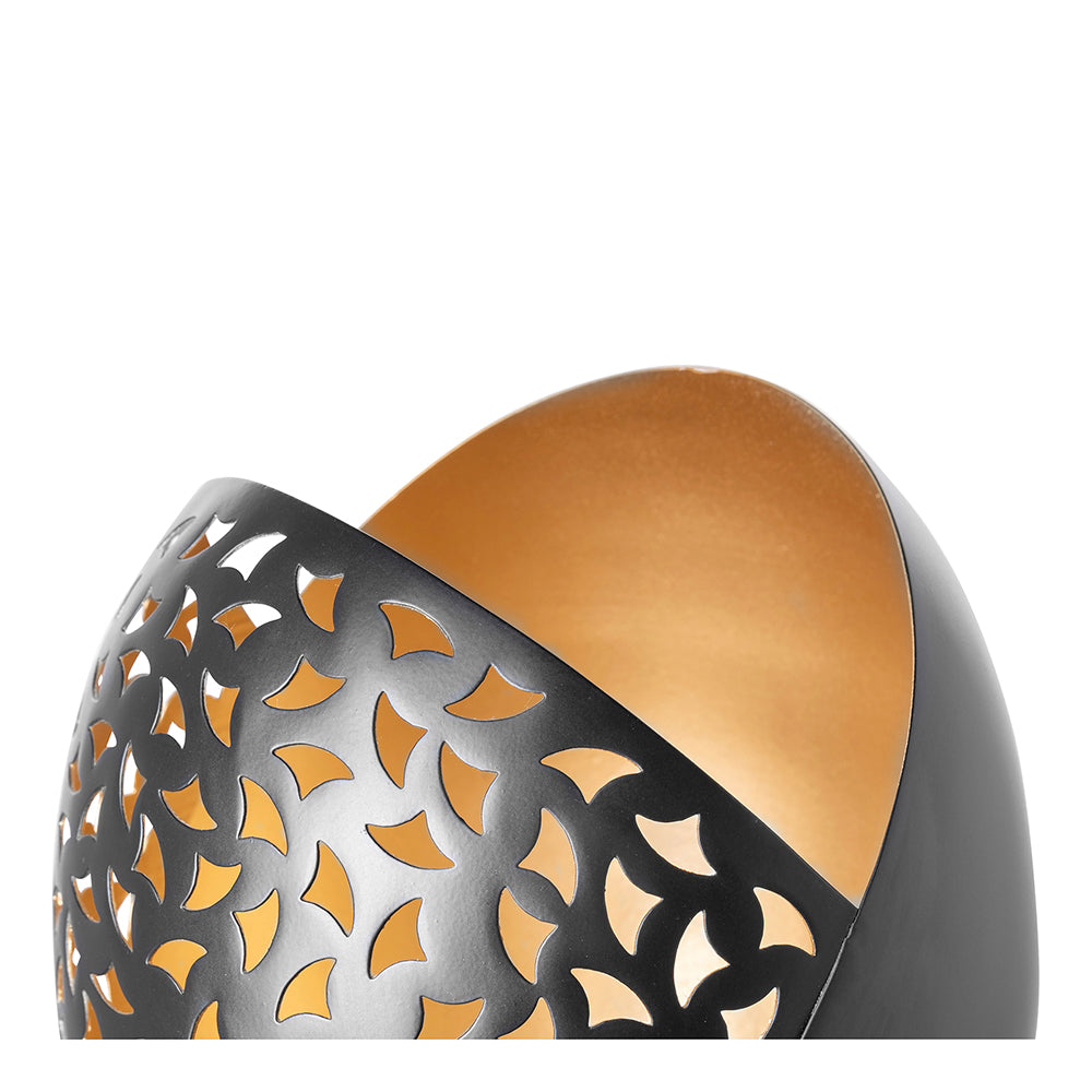 PURIA Windlicht ohne Glas goldfarben