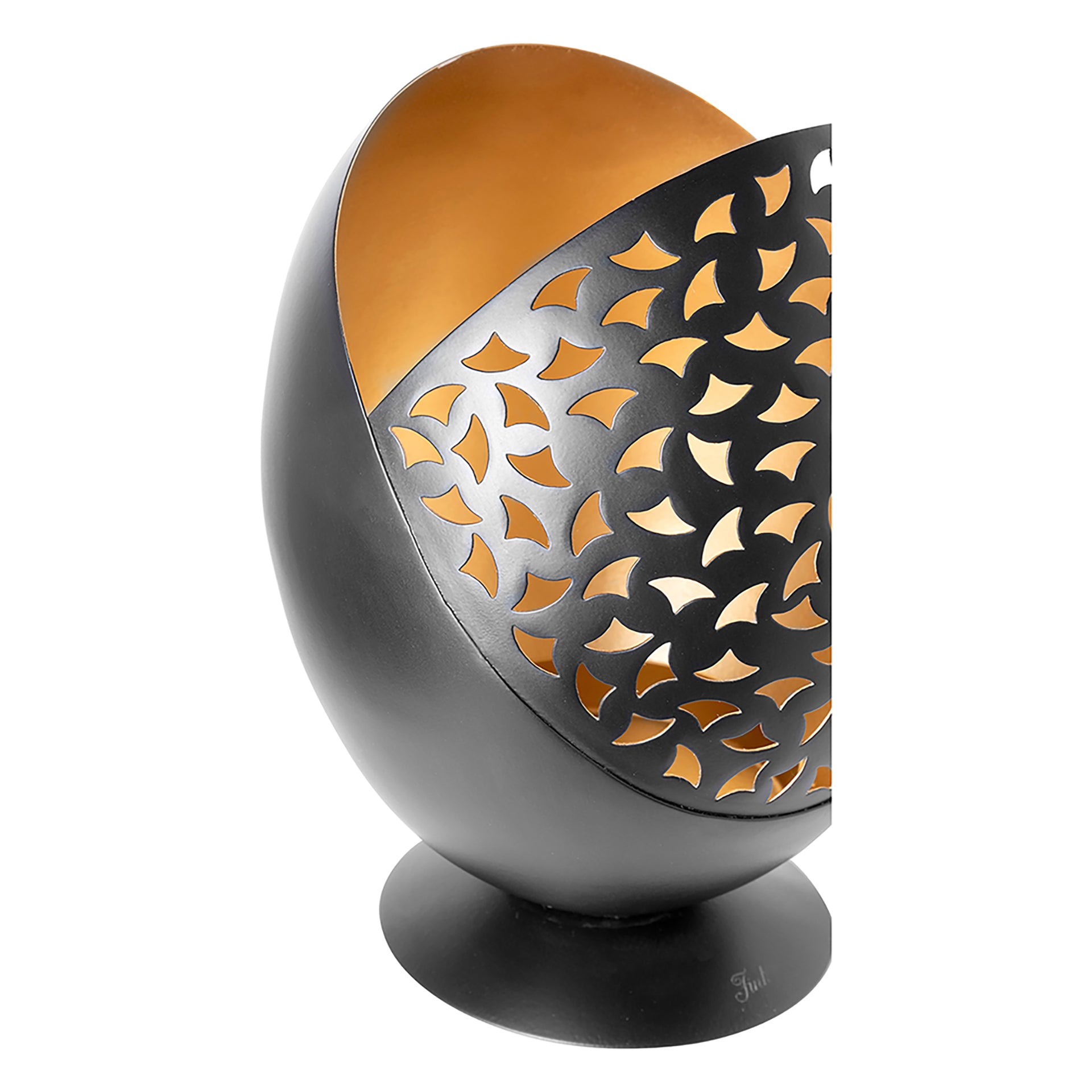 PURIA Windlicht ohne Glas goldfarben