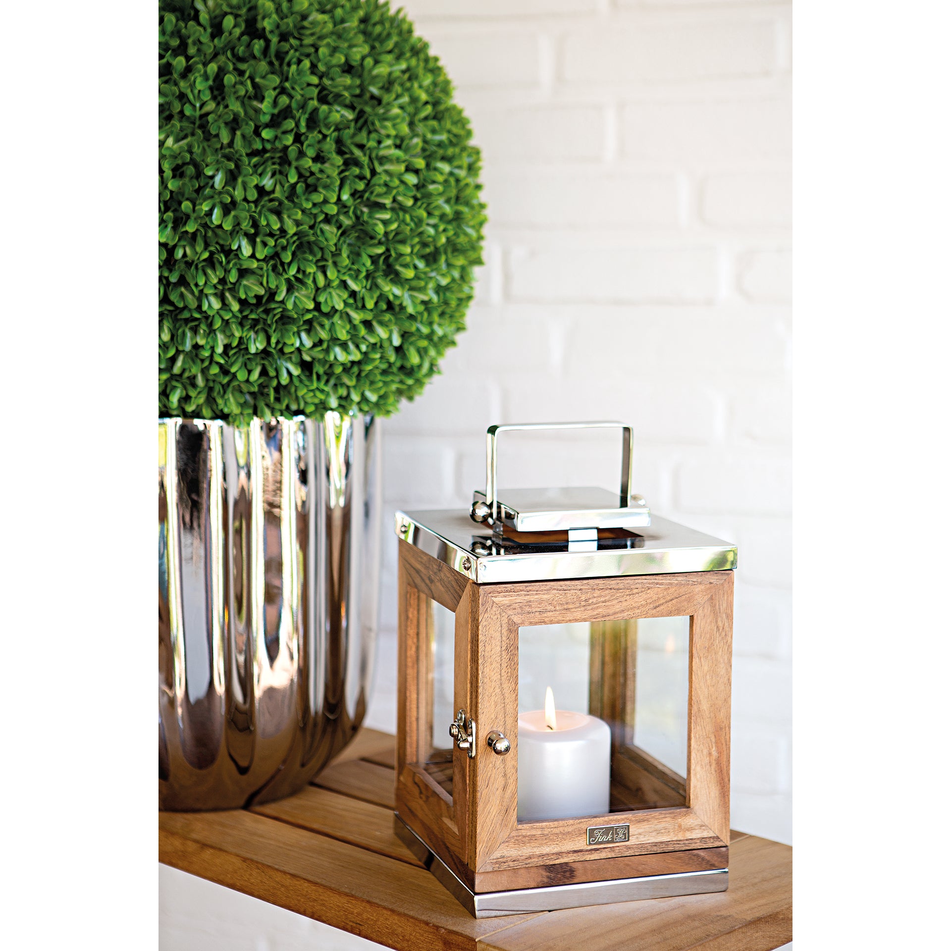 TOLEDO Laterne silber