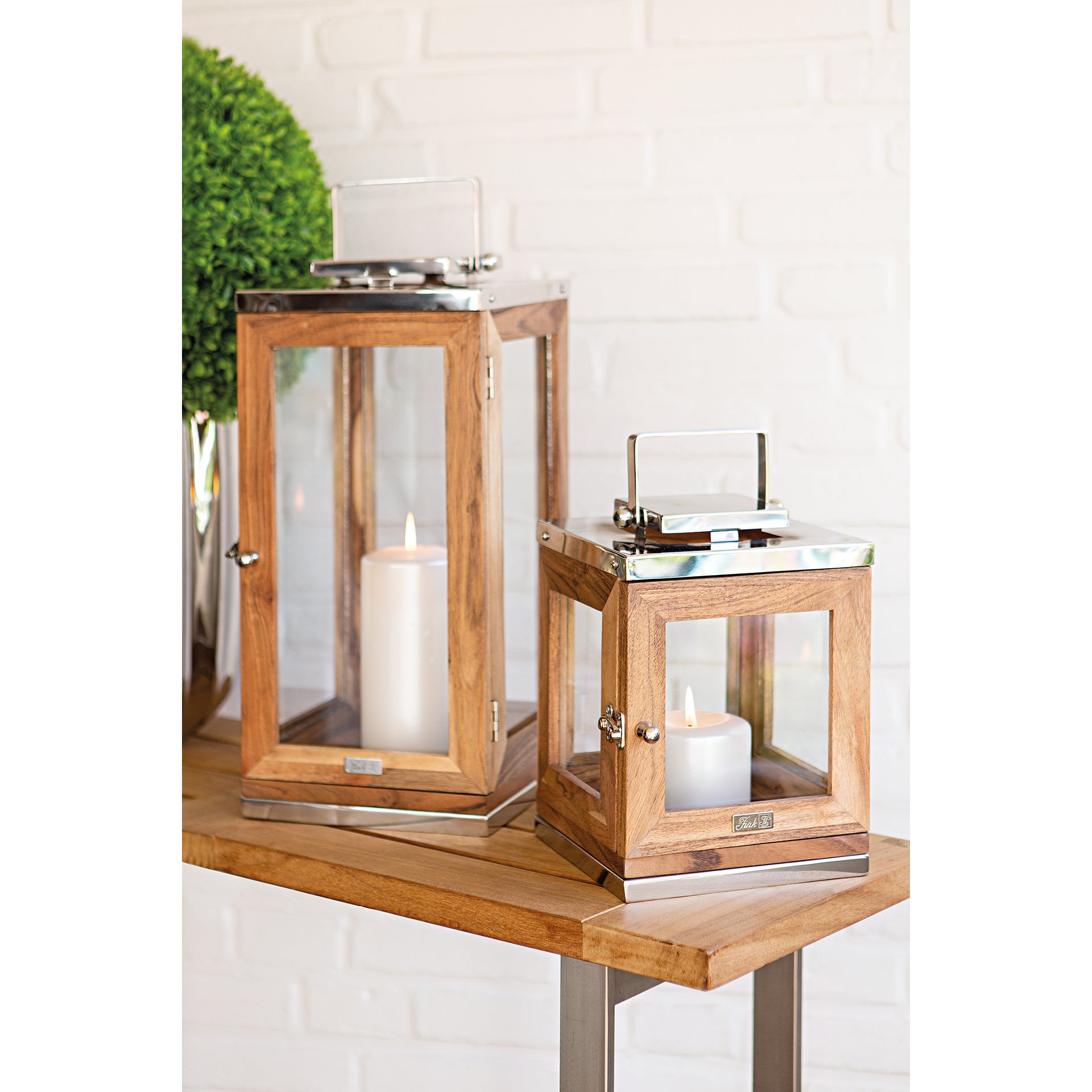 TOLEDO Laterne silberfarben