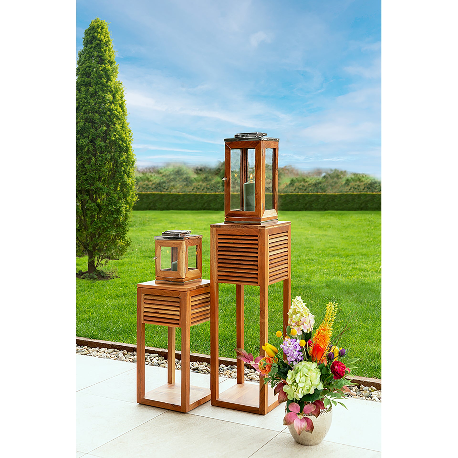 TOLEDO Laterne silberfarben