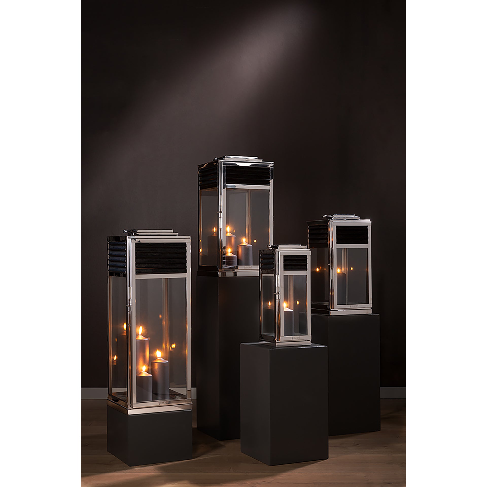 GENUA Laterne silberfarben