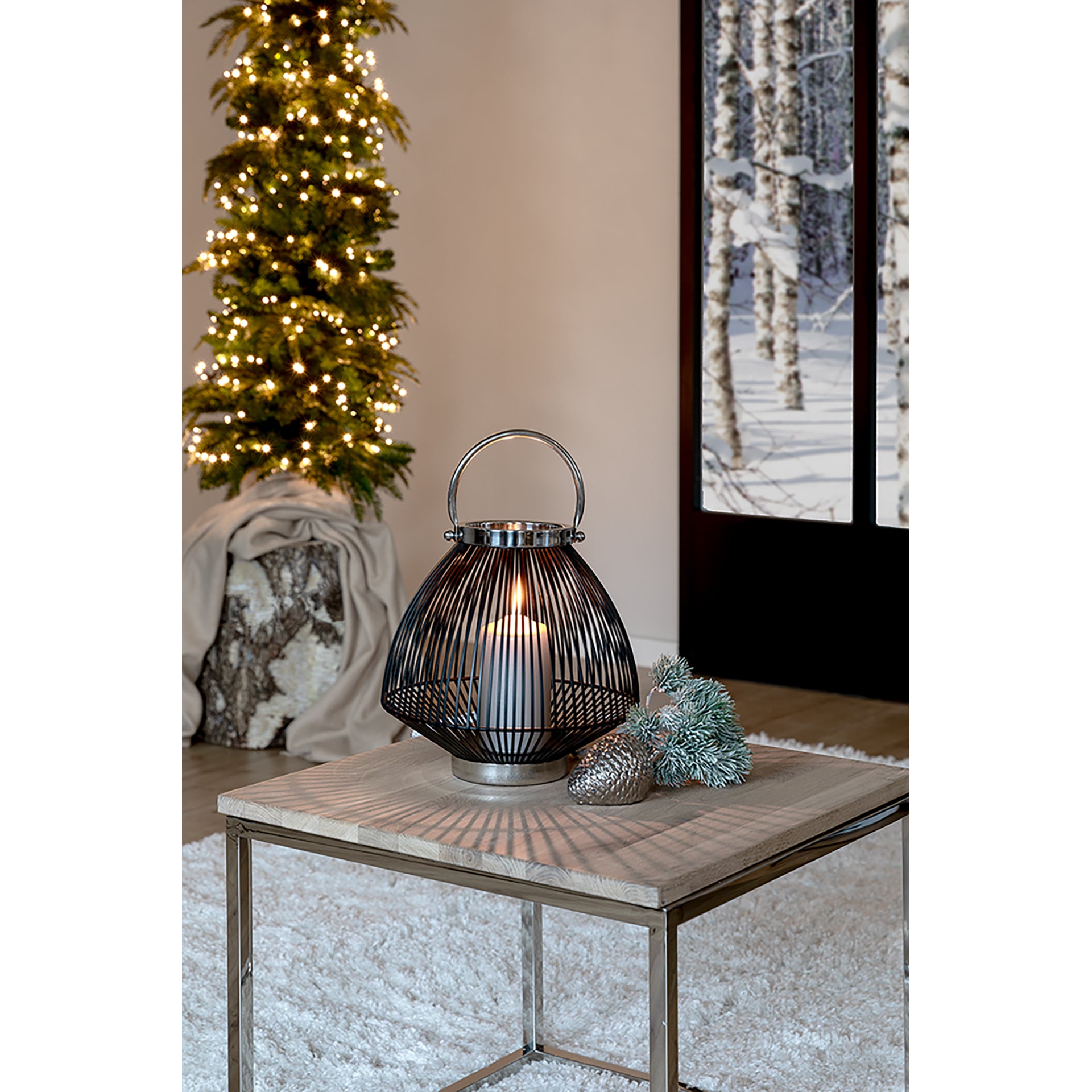 FLIX Laterne silberfarben