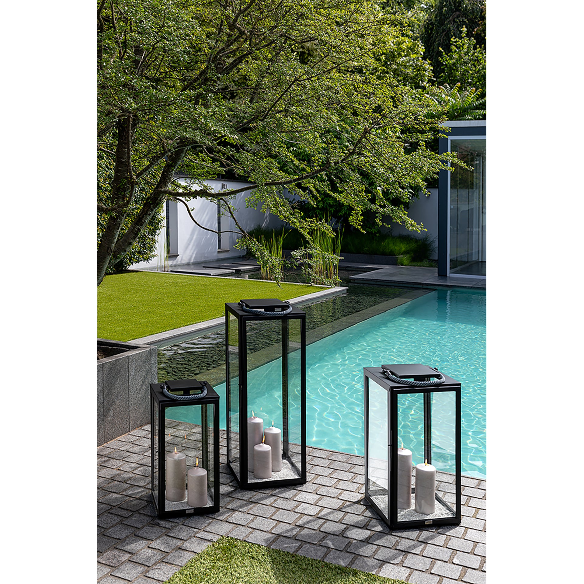 SEVILLA Laterne schwarz