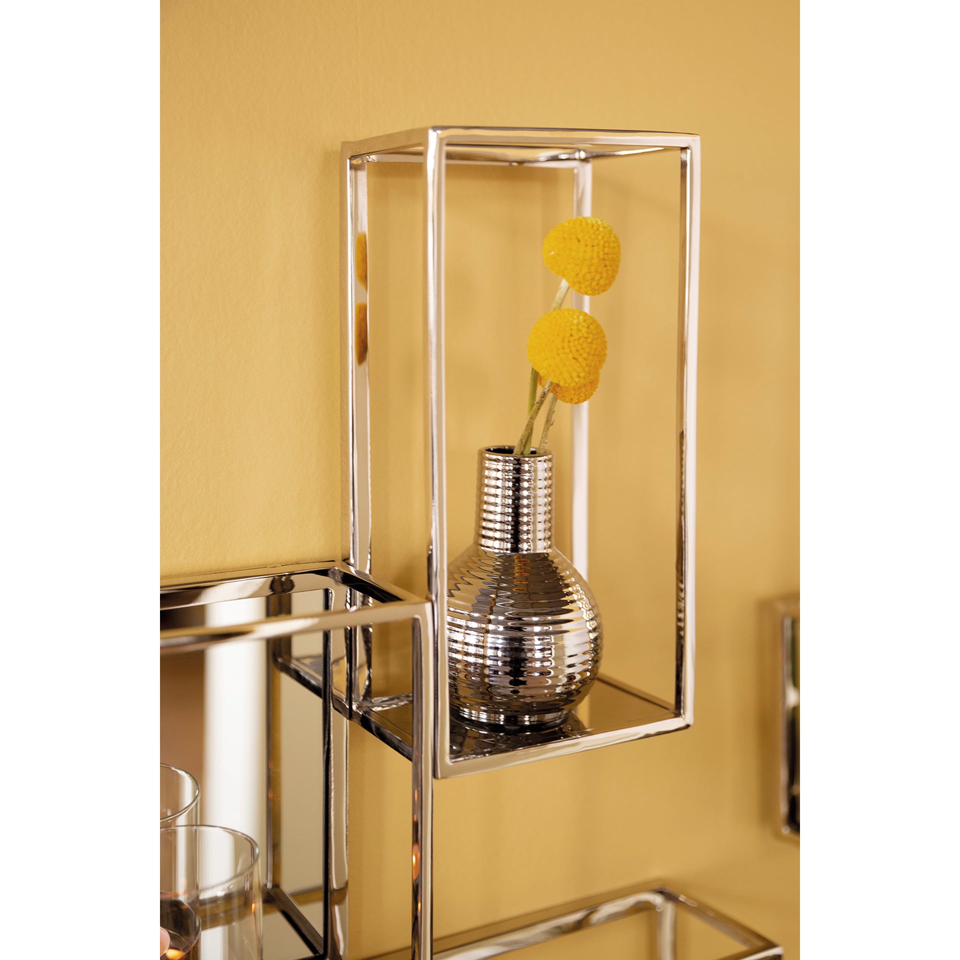 TRAVITA Wanddekoration silberfarben