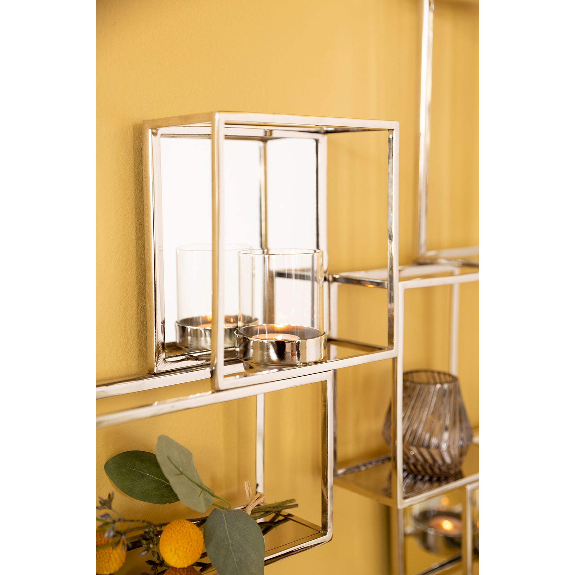 TRAVITA Wanddekoration silberfarben