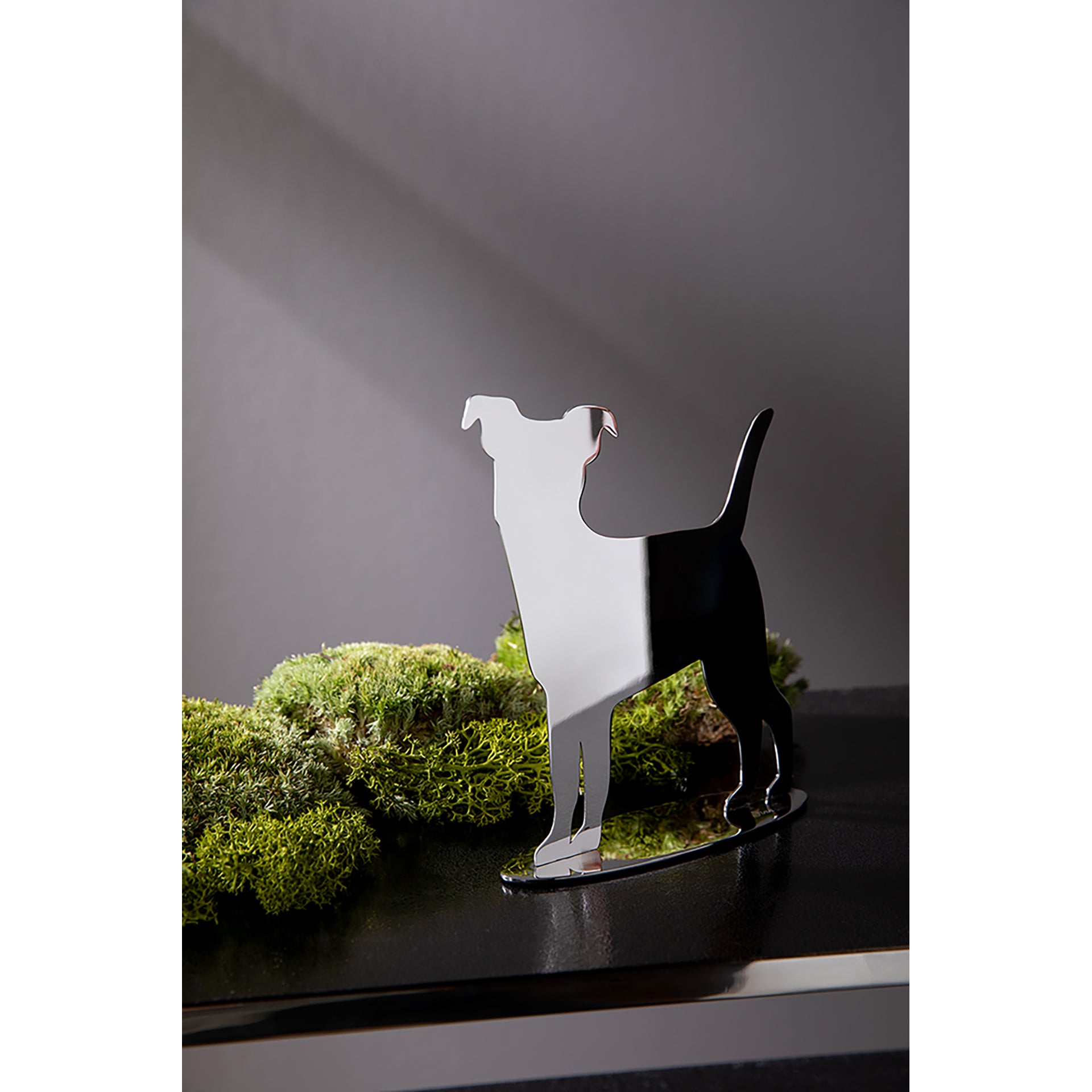 RUSSEL Deko Hund silberfarben
