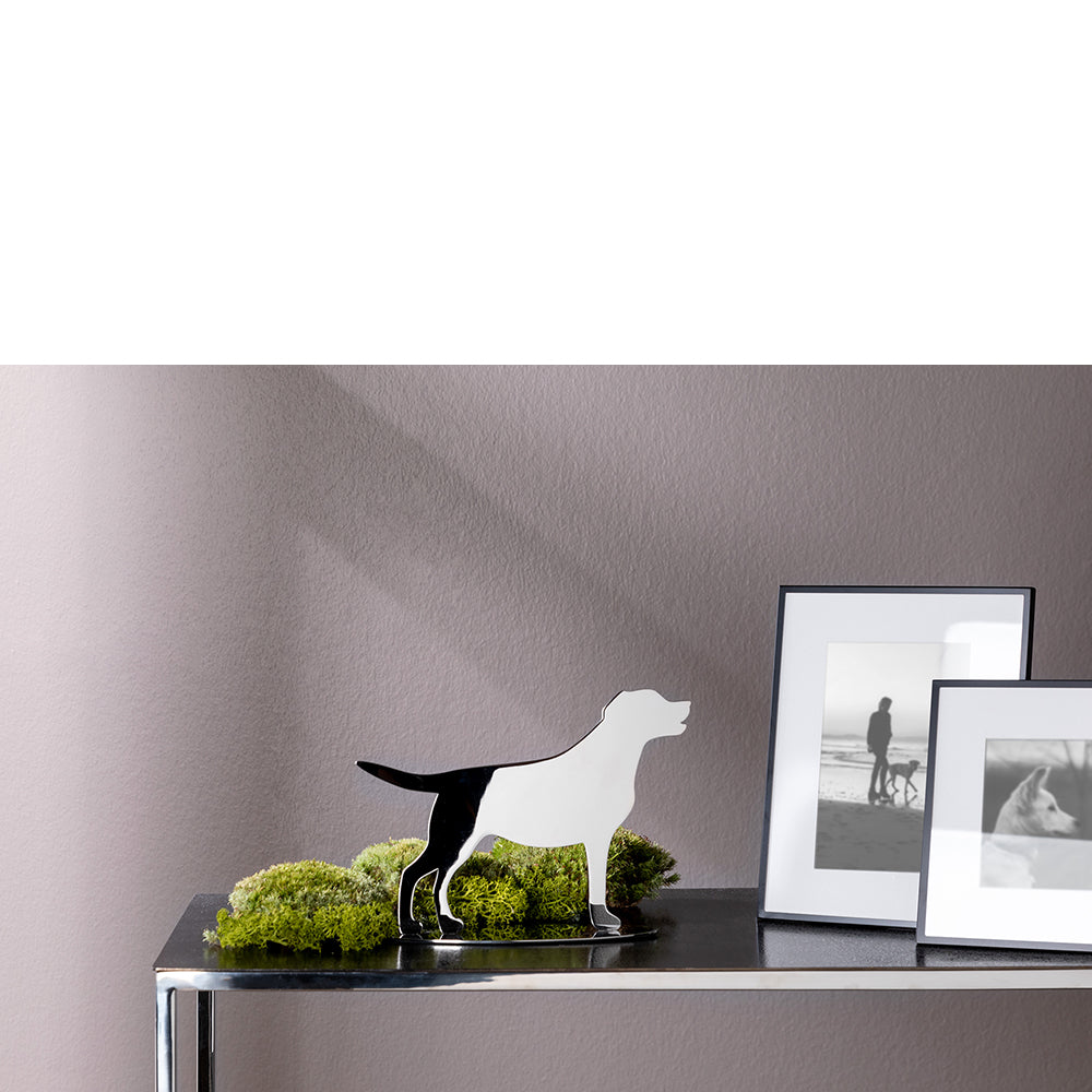 LABBI Deko Hund silberfarben