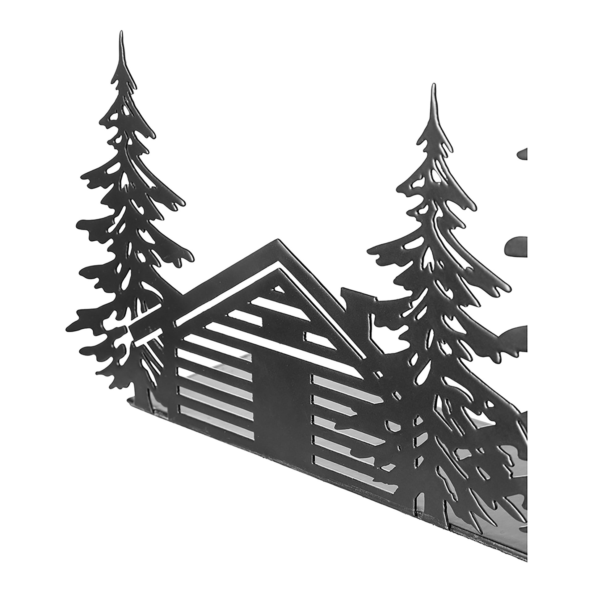 CHALET Deko Haus schwarz