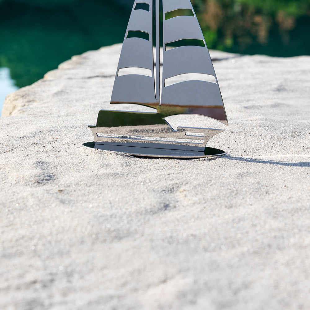 SAILER Deko-Segelboot silberfarben