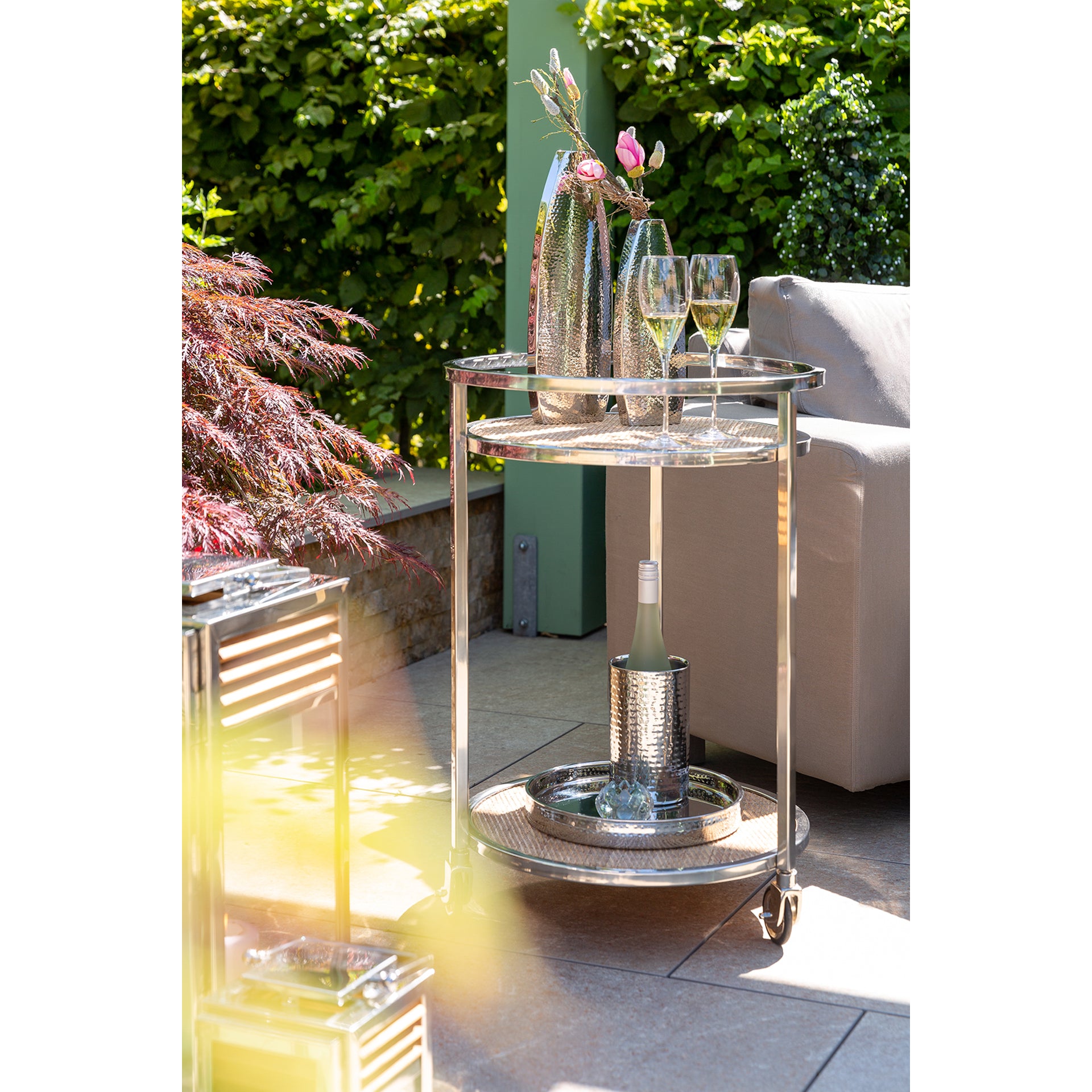 NASSAU Tablett silberfarben