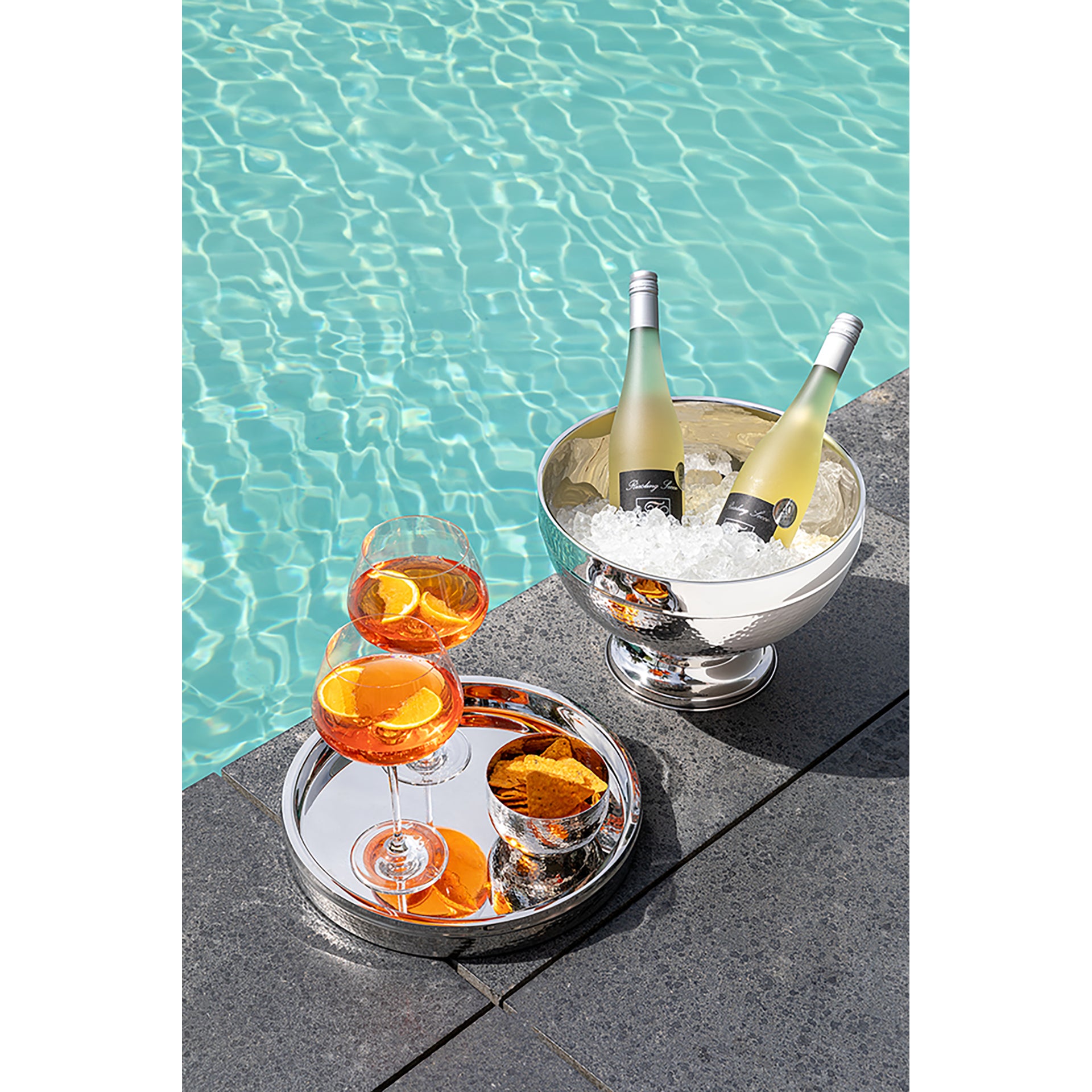 NASSAU Tablett silberfarben