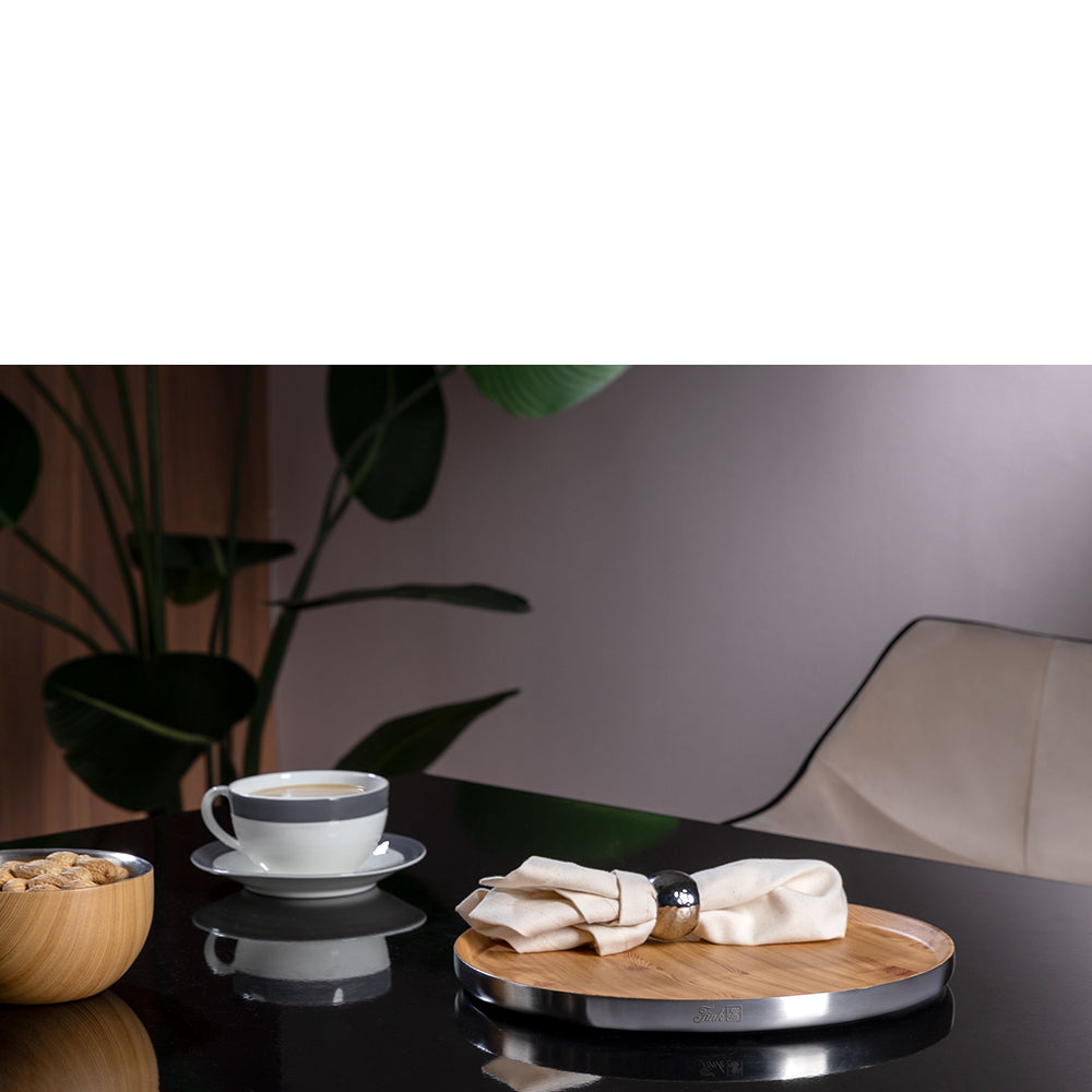 TIMBER Tablett silberfarben