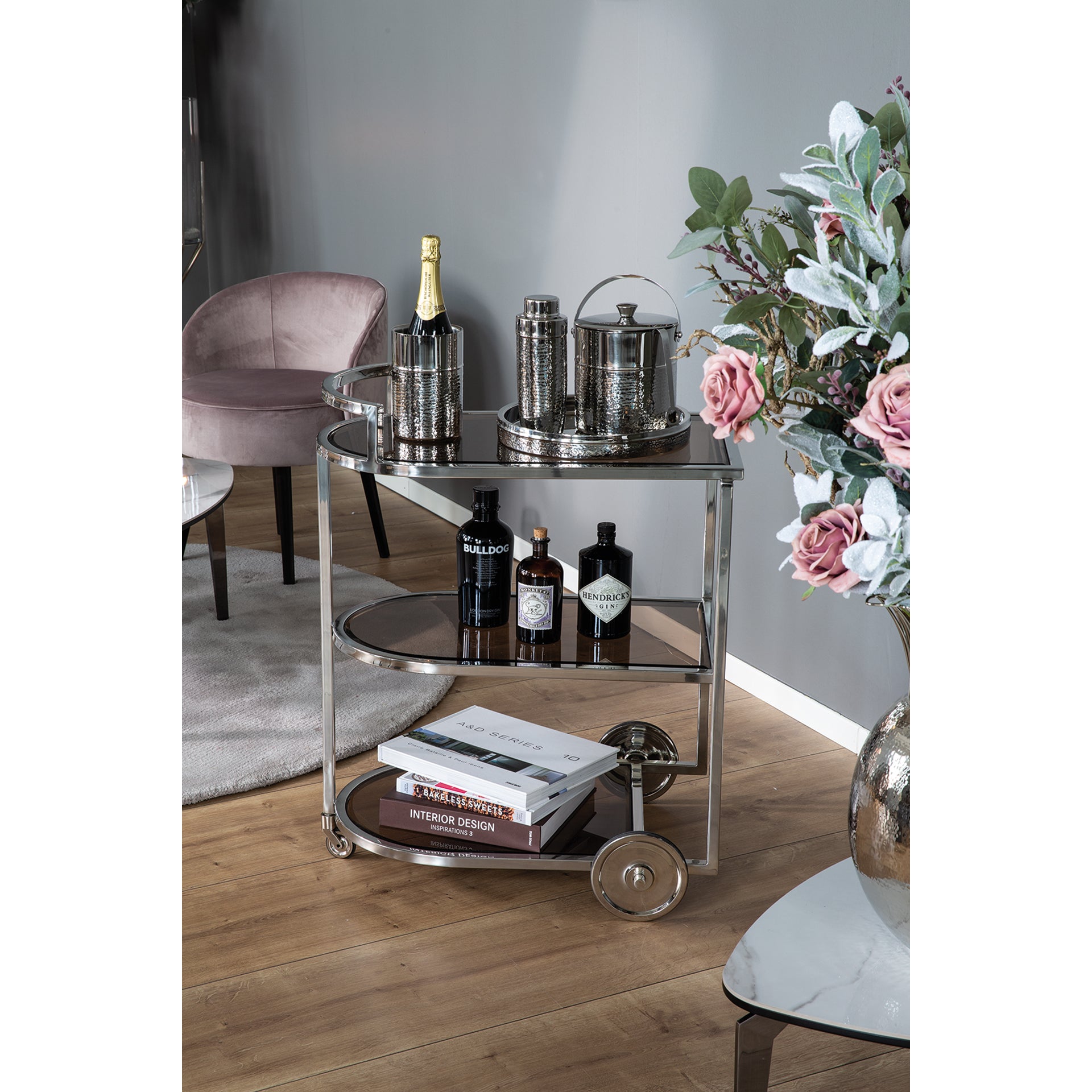 NASSAU Eiswürfeleimer silberfarben