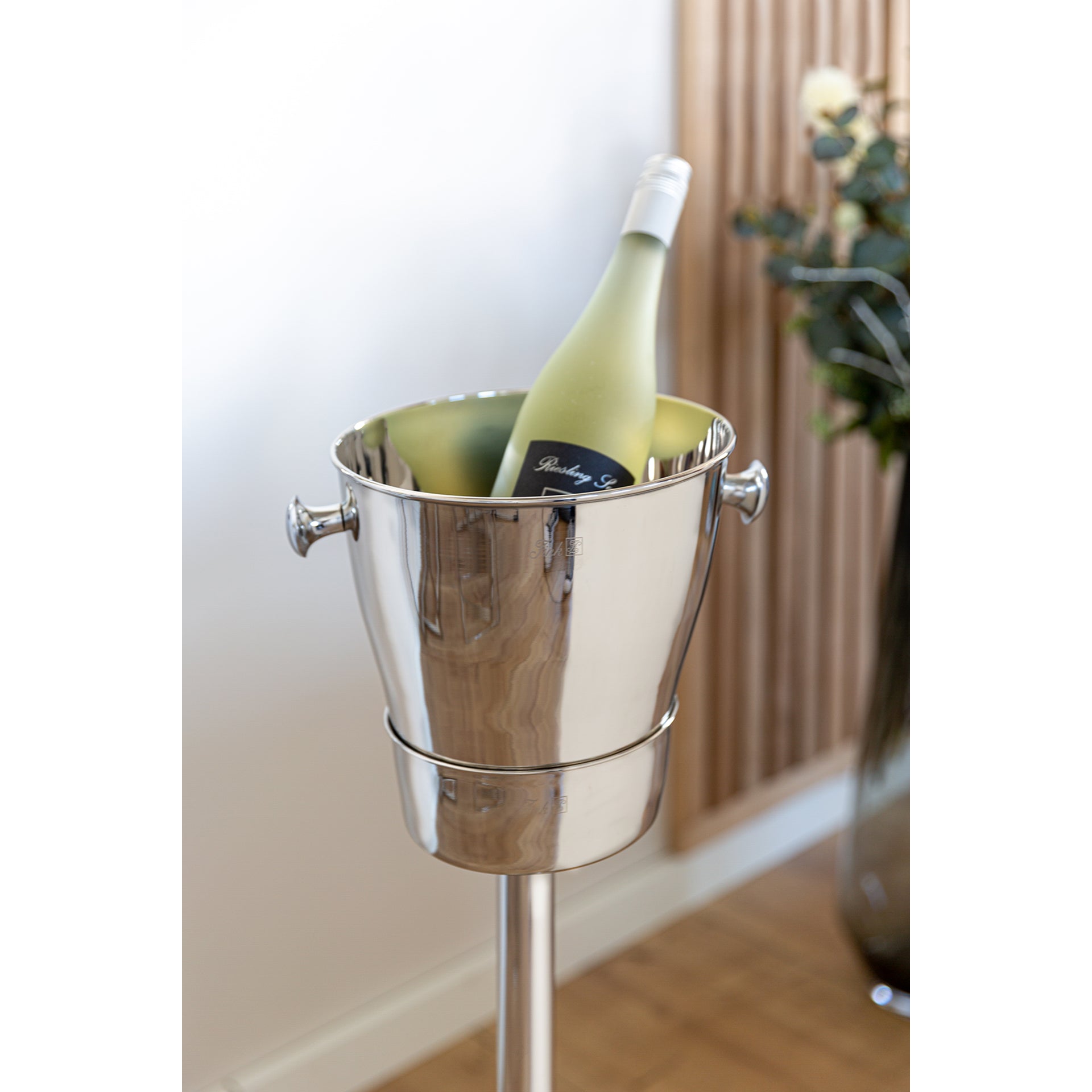 ALVARO Weinkühler mit Ständer silberfarben