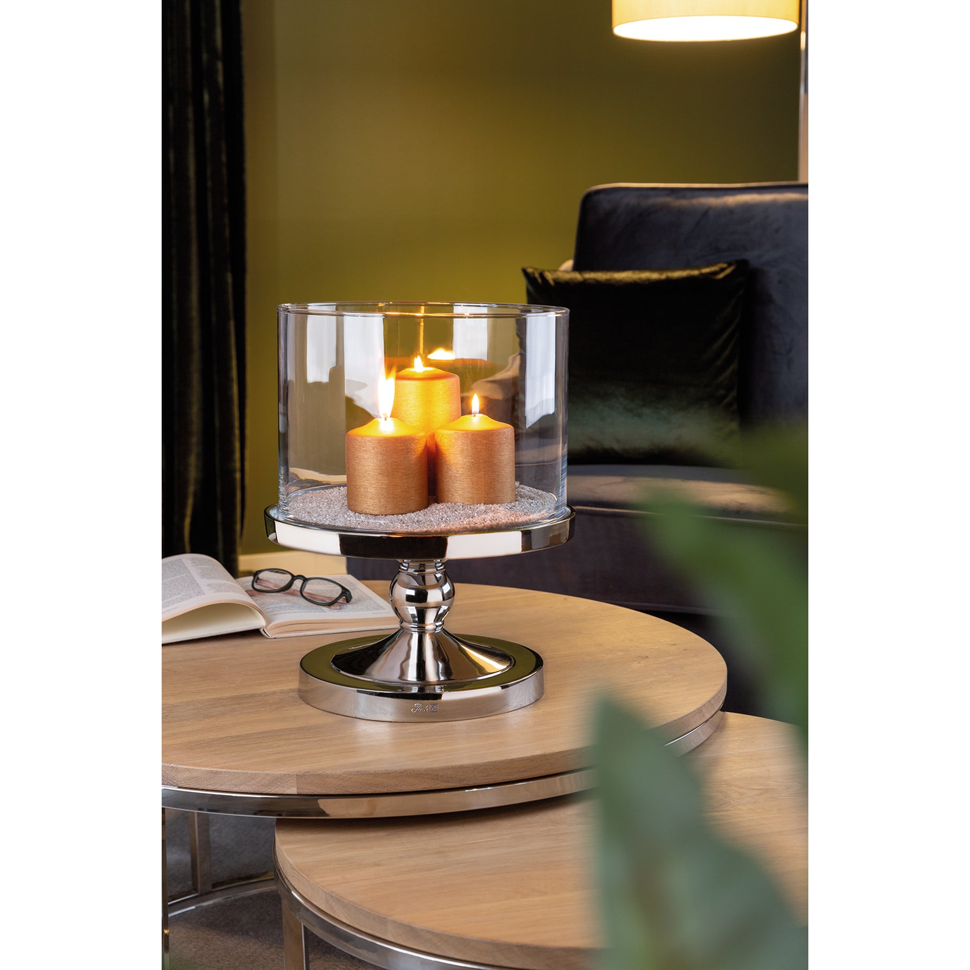 LAMONTE Dekoplatte silberfarben