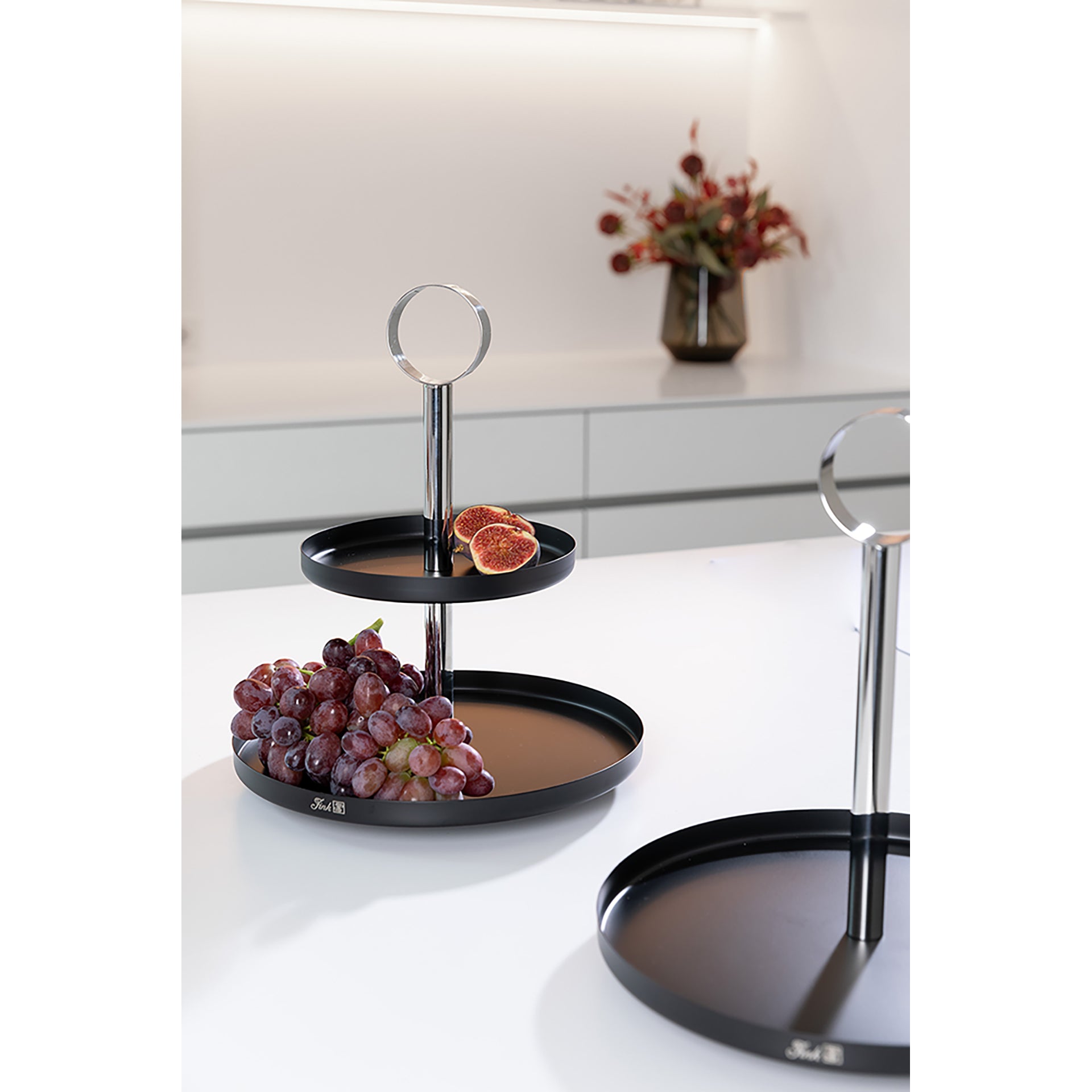 BILBAO 2er Etagere silberfarben