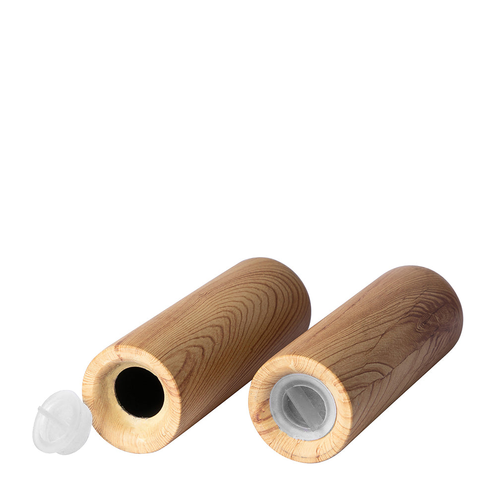 TIMBER Salz- und Pfefferstreuer silberfarben