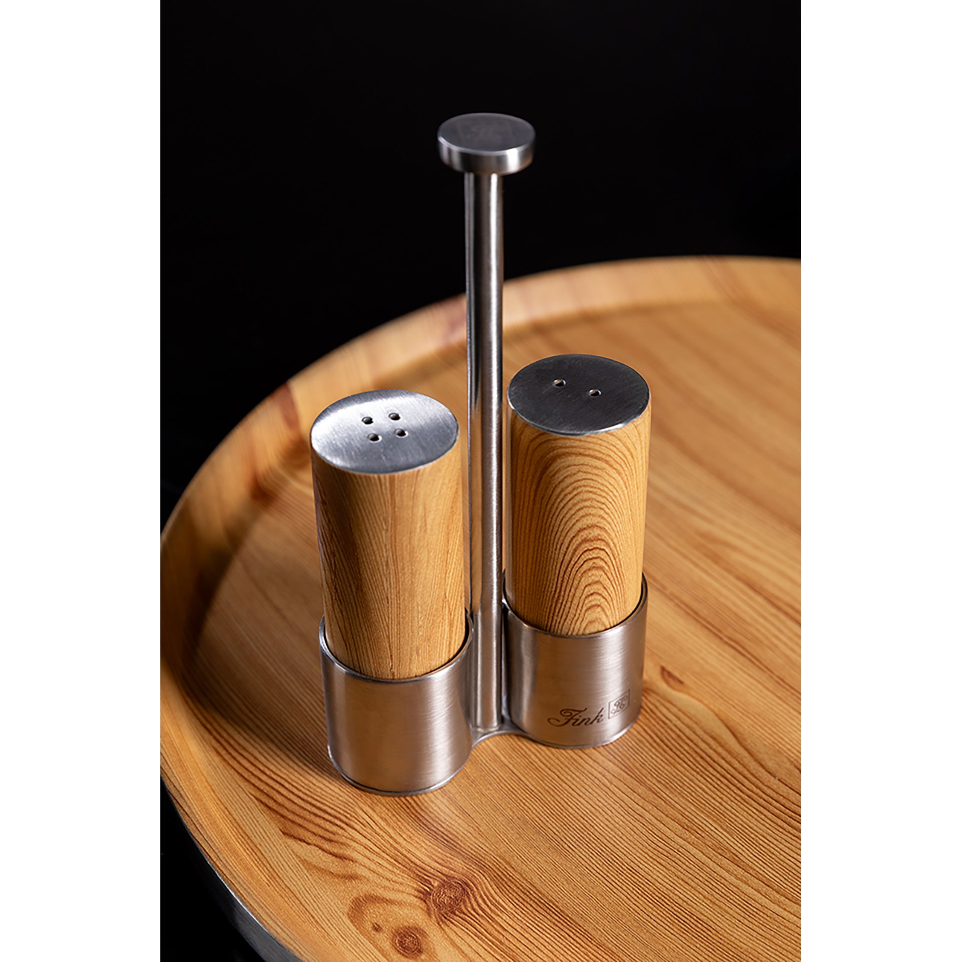 TIMBER Salz- und Pfefferstreuer silberfarben